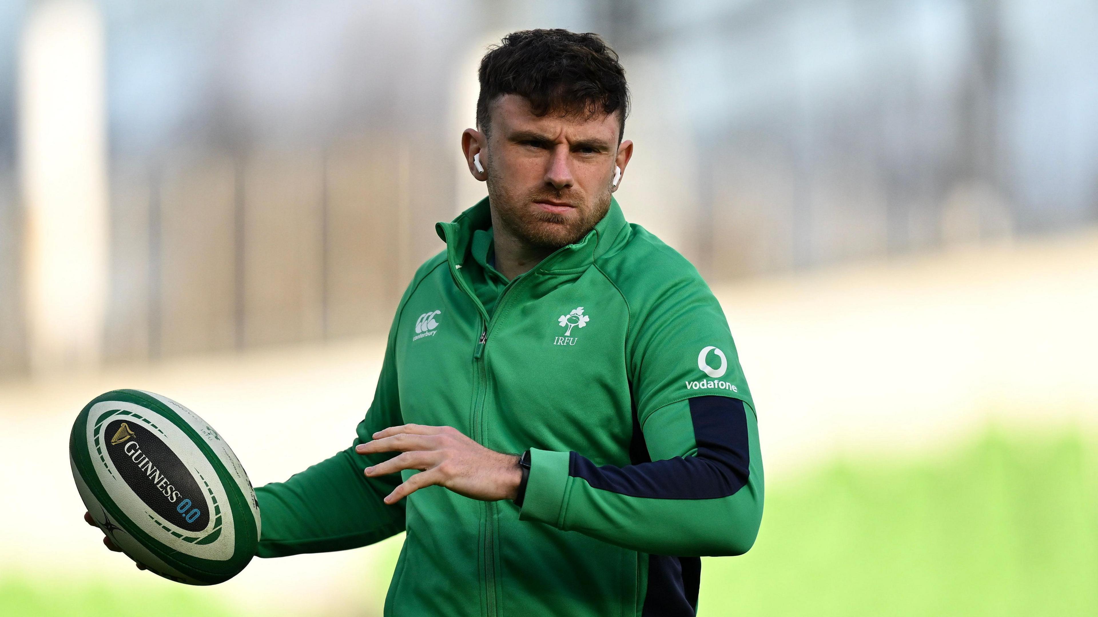 Hugo Keenan pictured during the Six Nations 