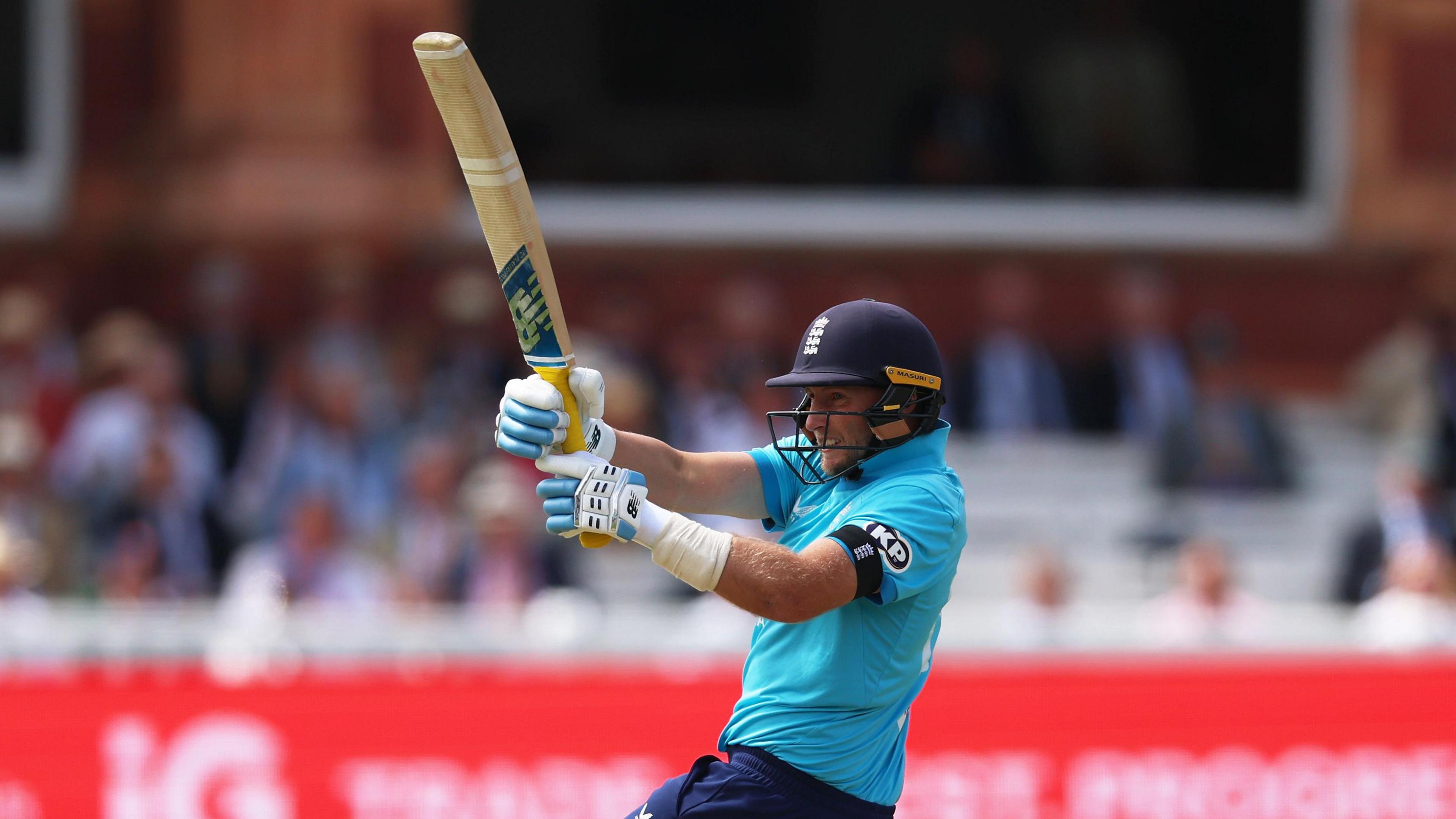 Joe Root batting for England in the third one-day-international