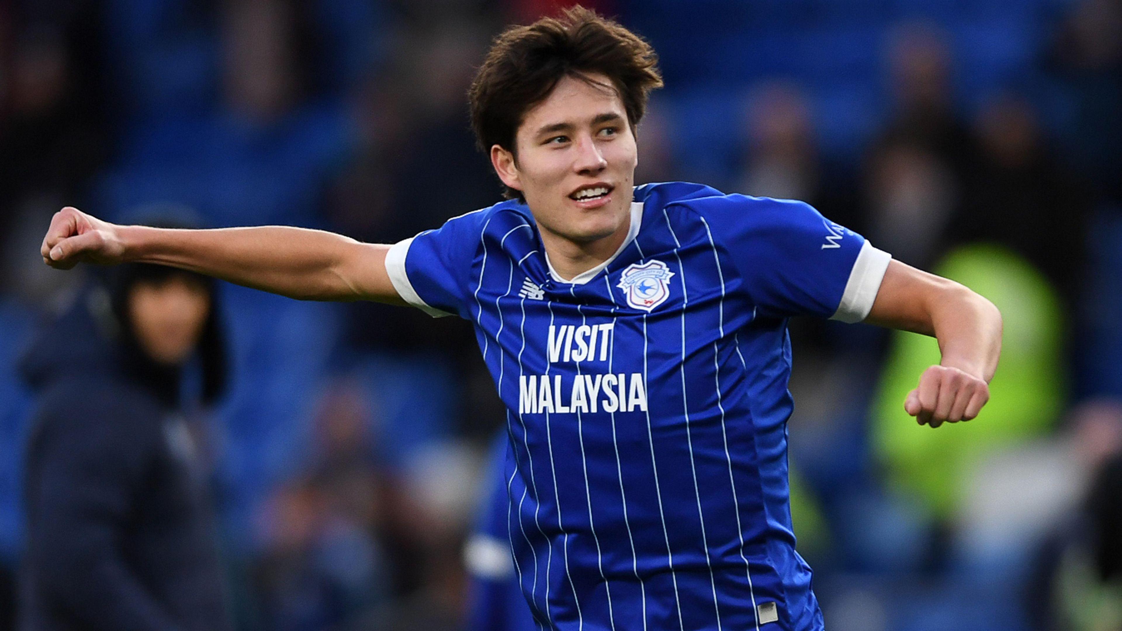 Rubin Colwill celebrates win with Cardiff fans