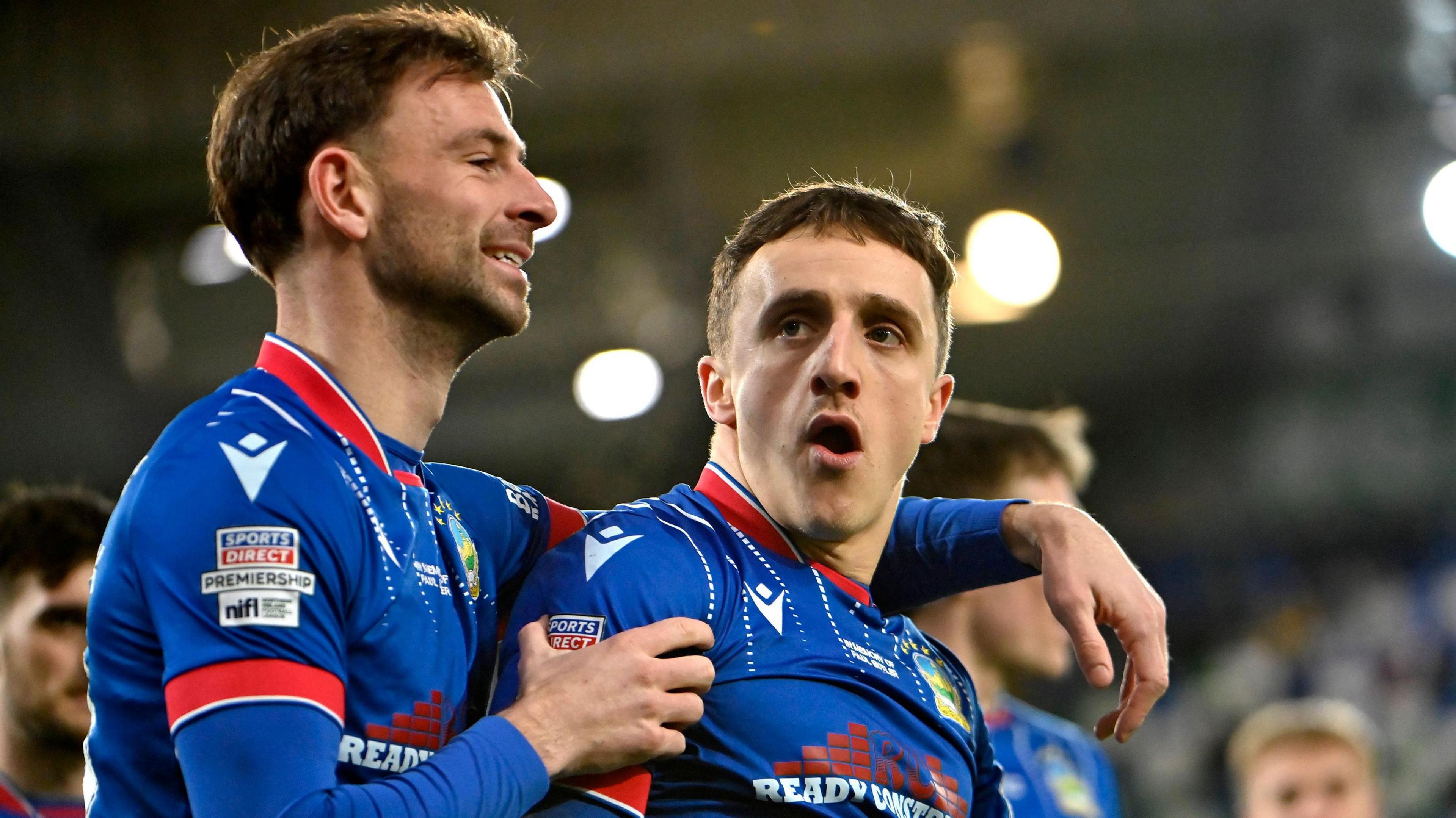 Joel Cooper celebrates with Matthew Fitzpatrick