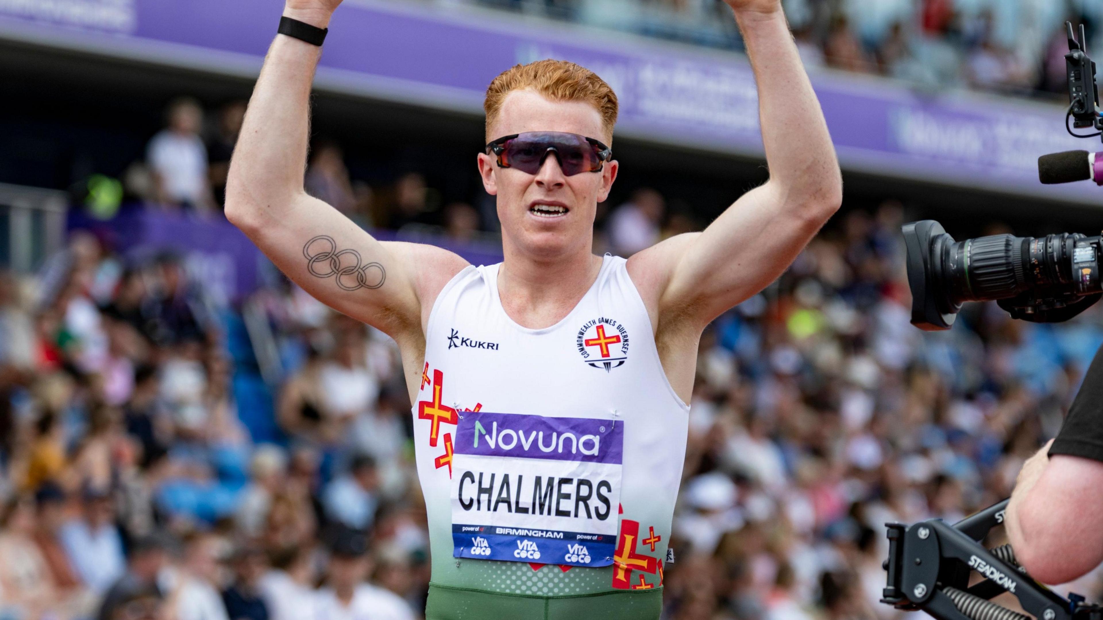 Alastair Chalmers celebrates winning the British title
