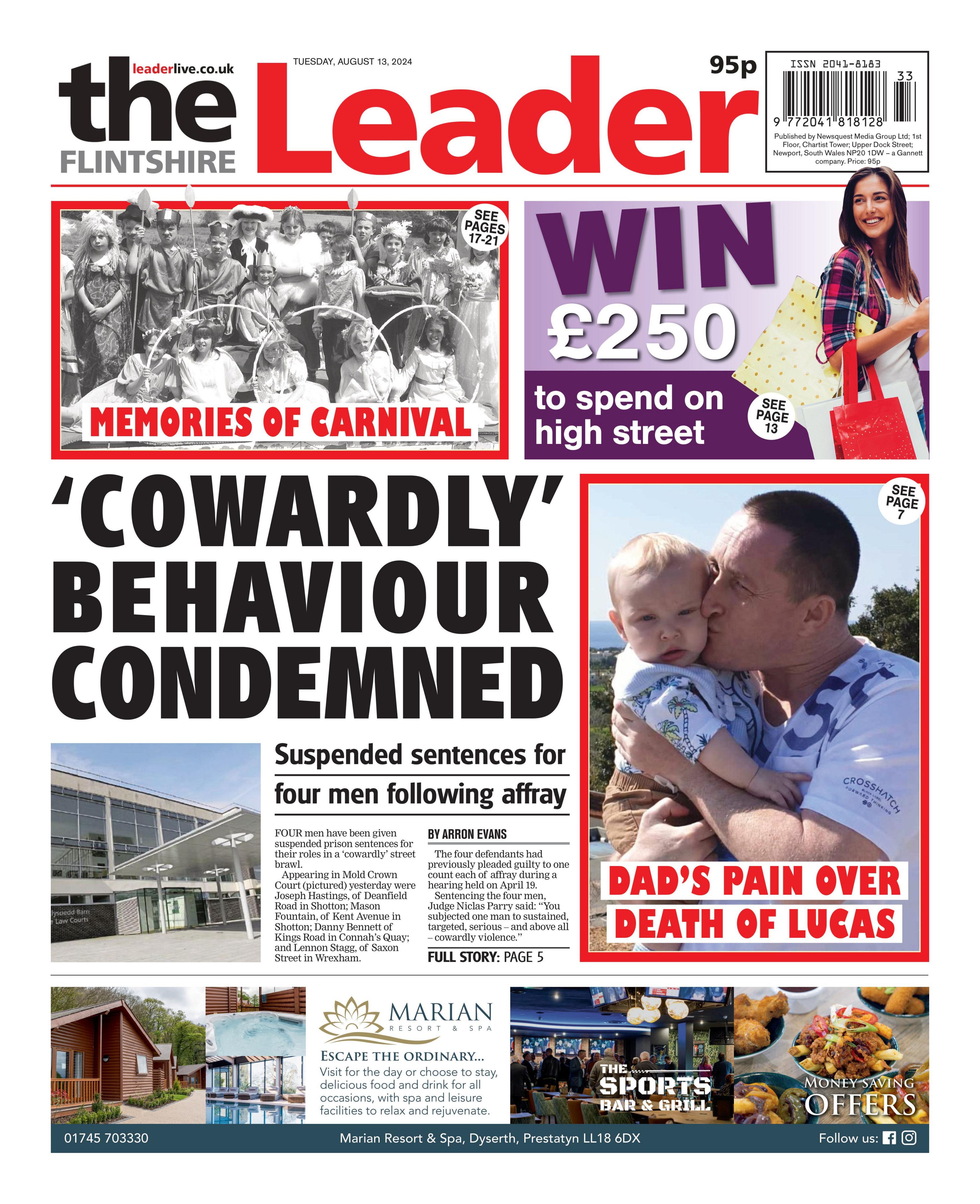 Front page of the Flintshire Leader
