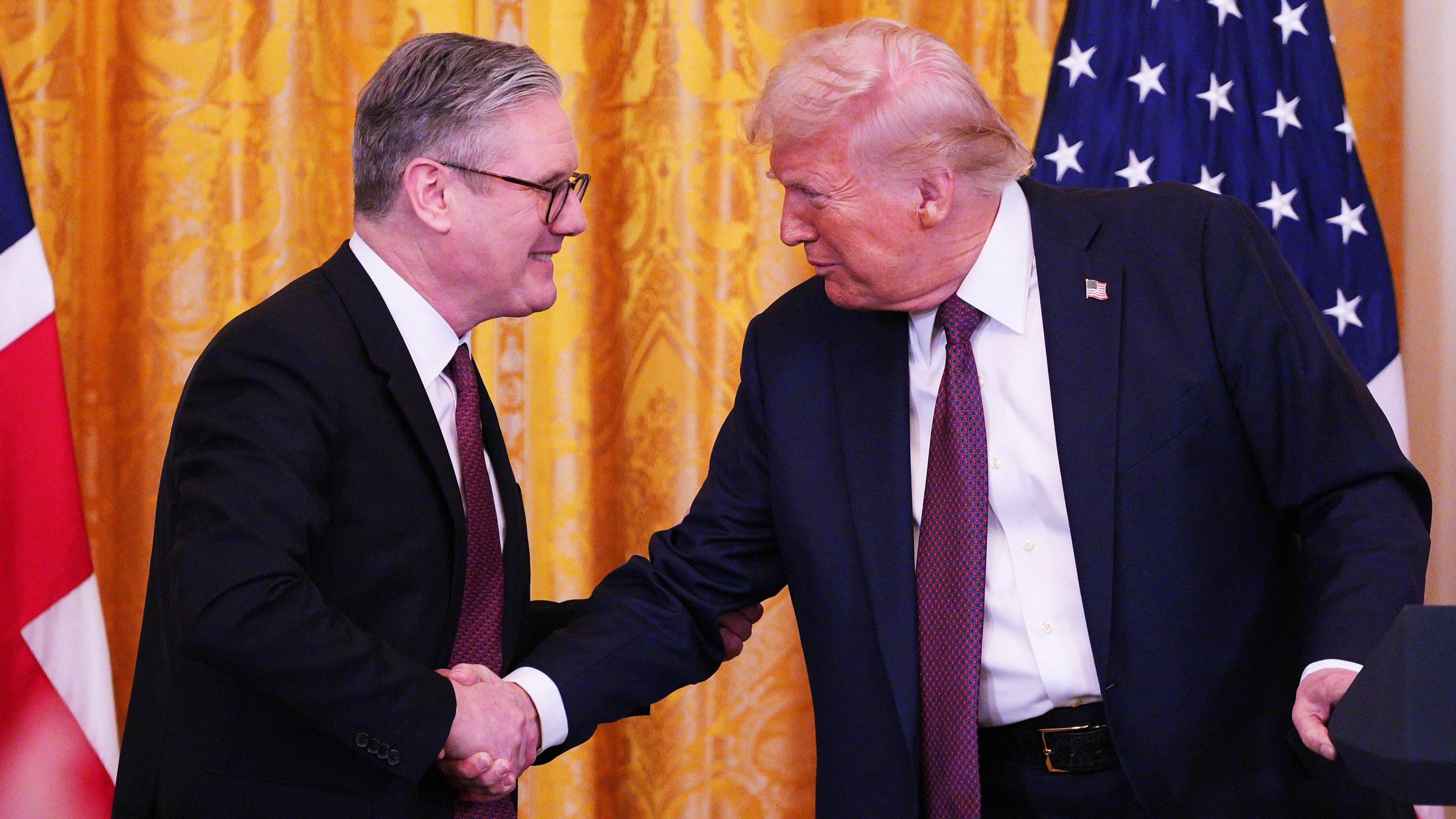 Keir Starmer and Donald Trump at a press conference