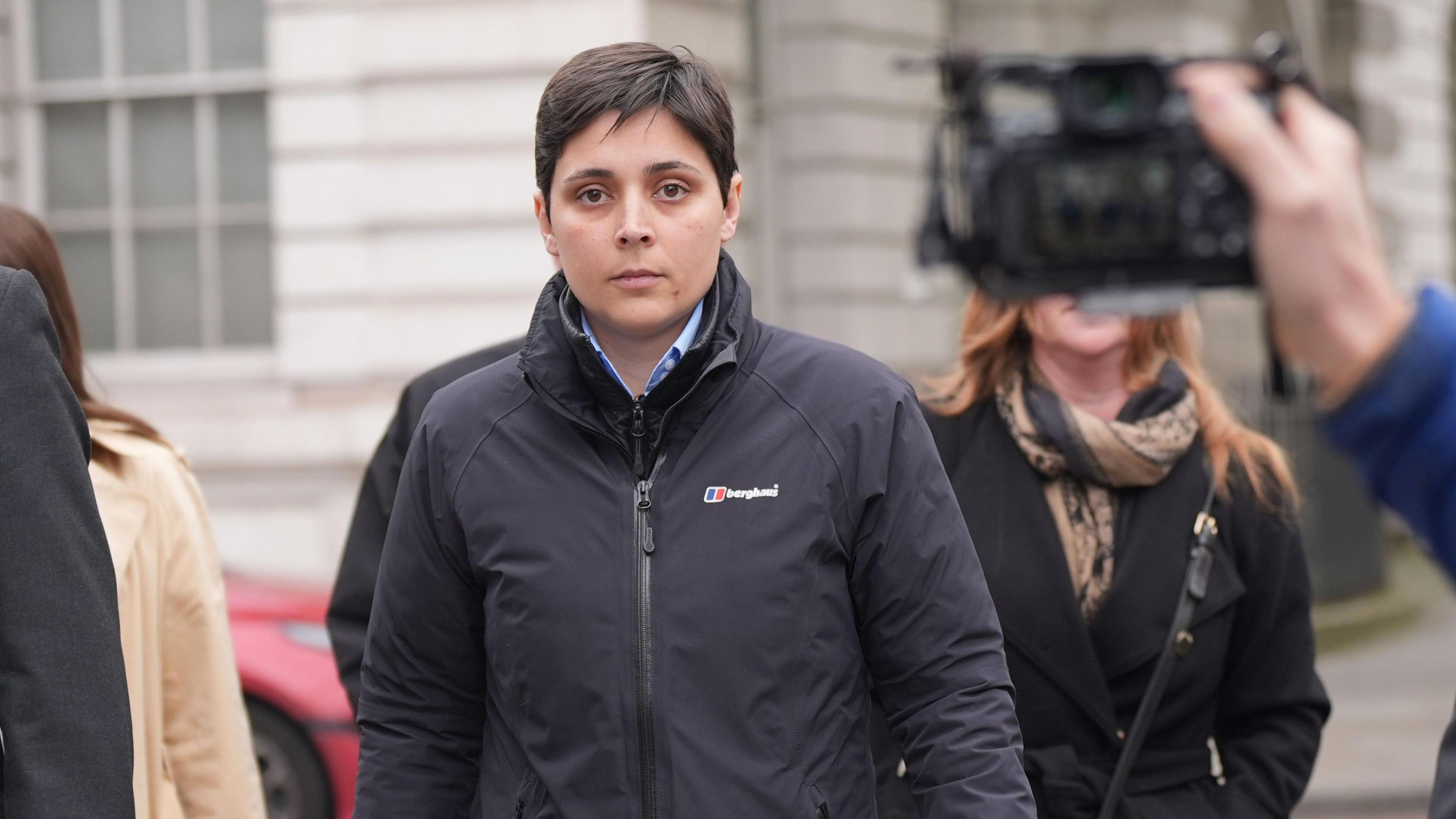 PC Rachel Comotto leaves Westminster Magistrates' Court