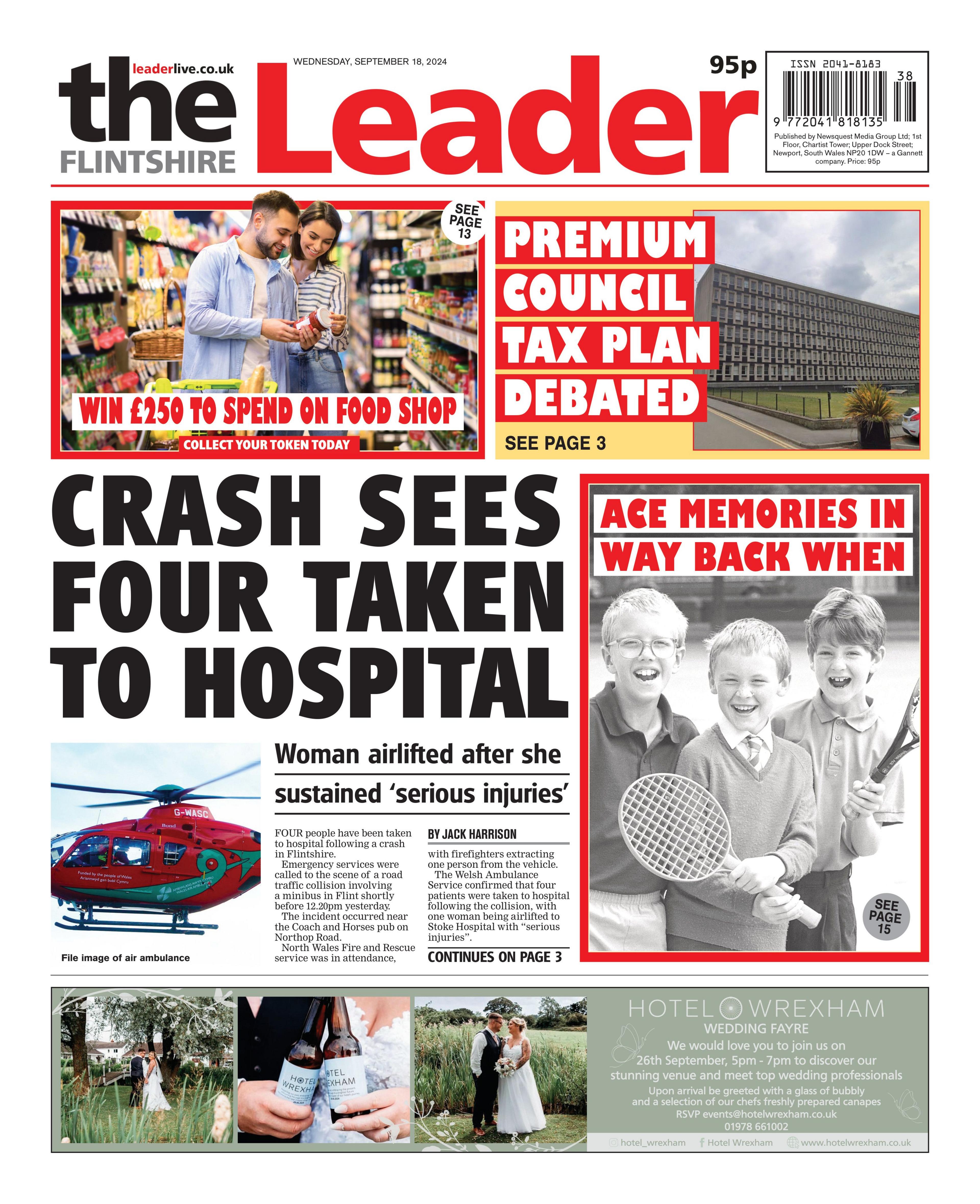 Front page of Flintshire Leader