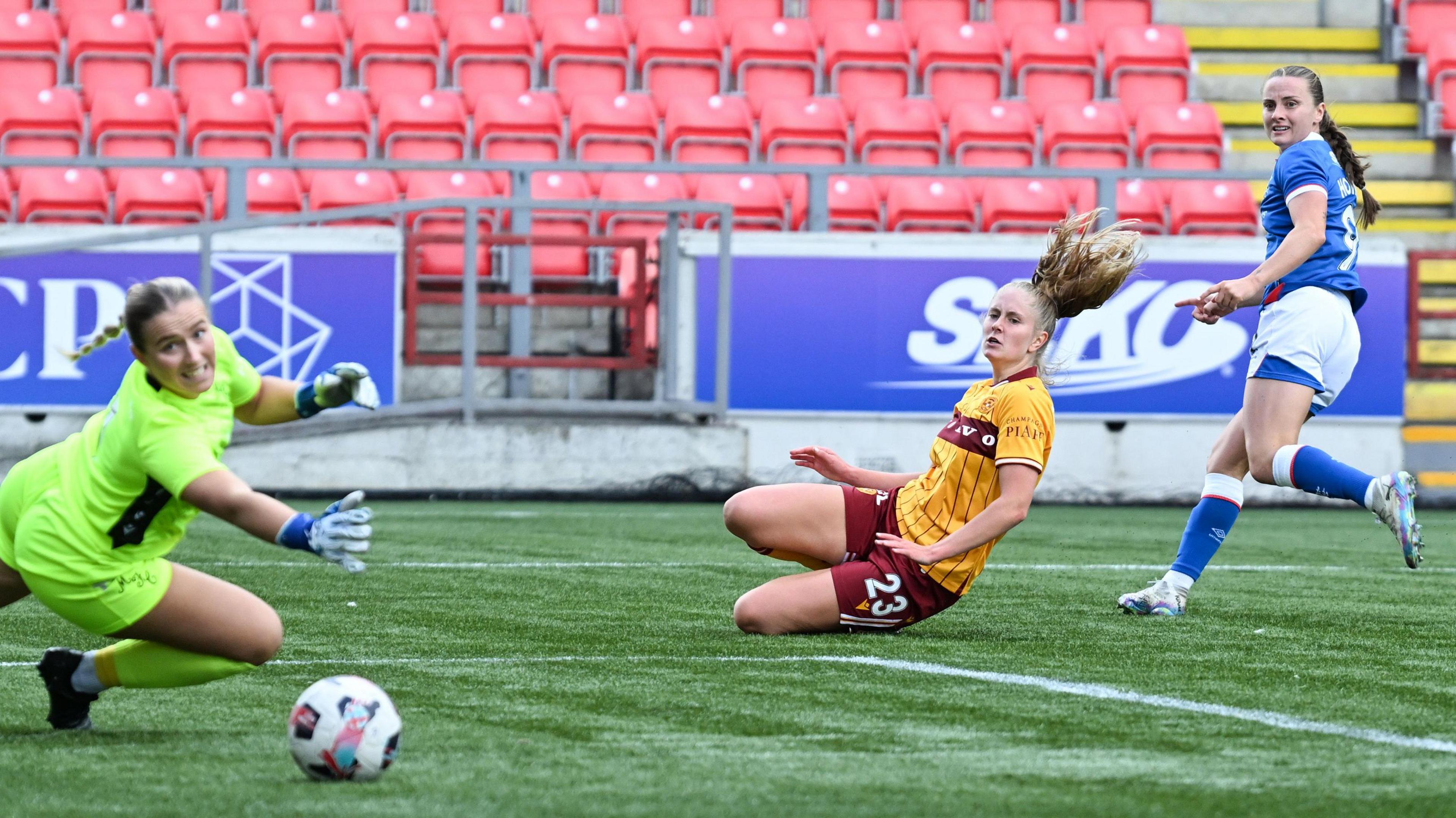 Kirsty Howat scored Rangers' second goal at Broadwood