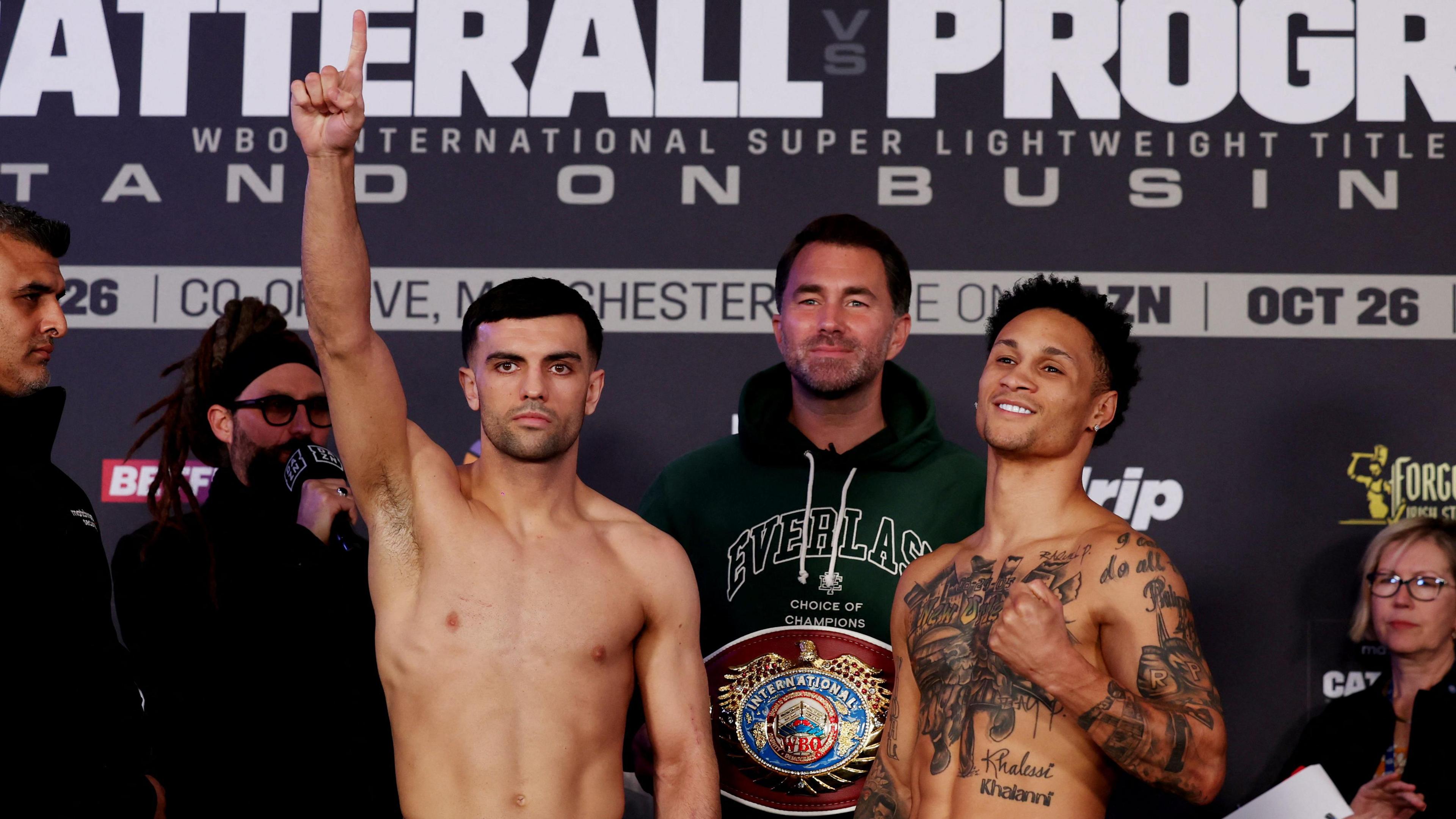 Jack Catterall and Regis Prograis at their weigh-in