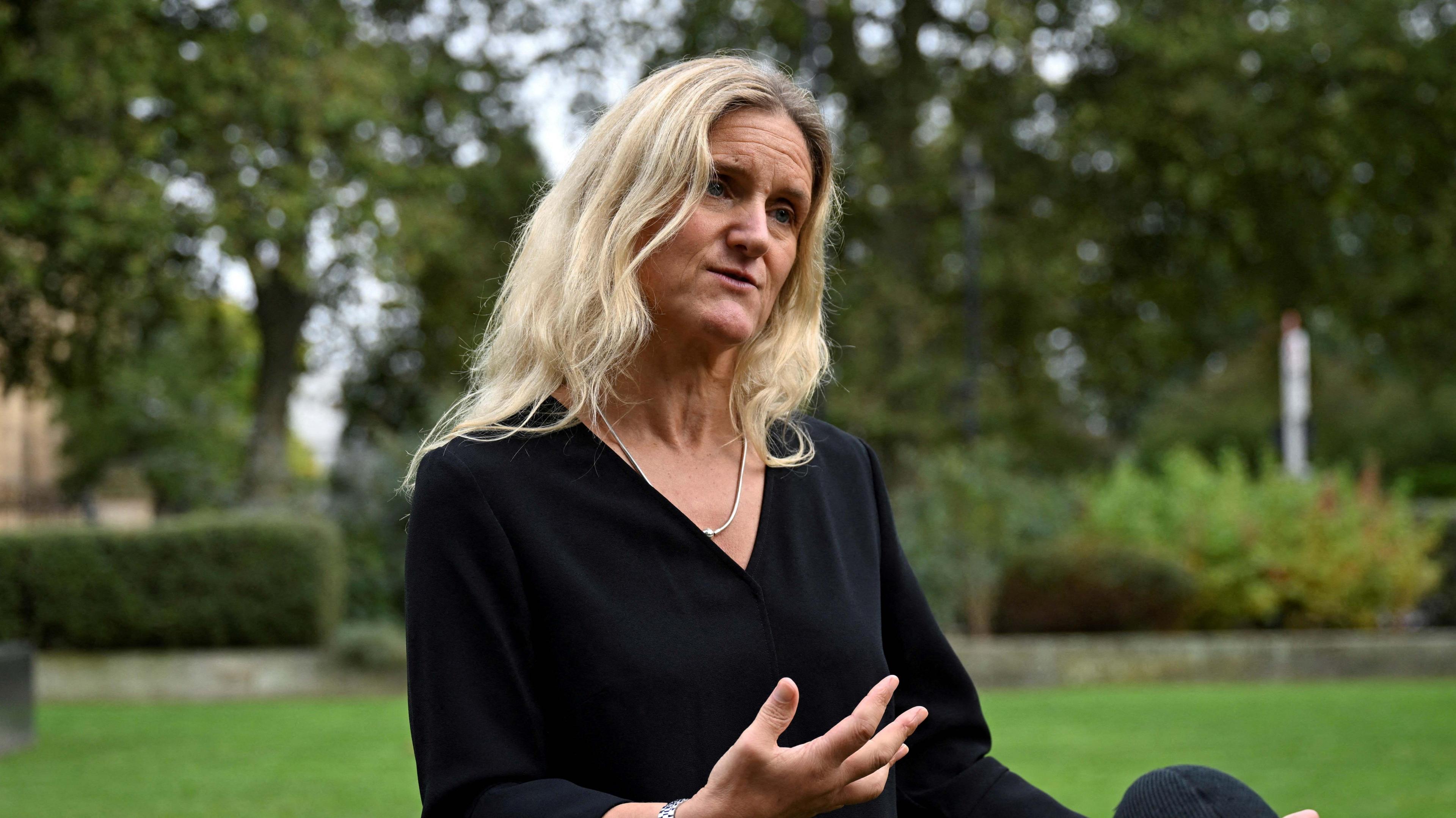 Kim Leadbeater speaks during an interview about the Assisted Dying Bill in Westminster, London, Britain