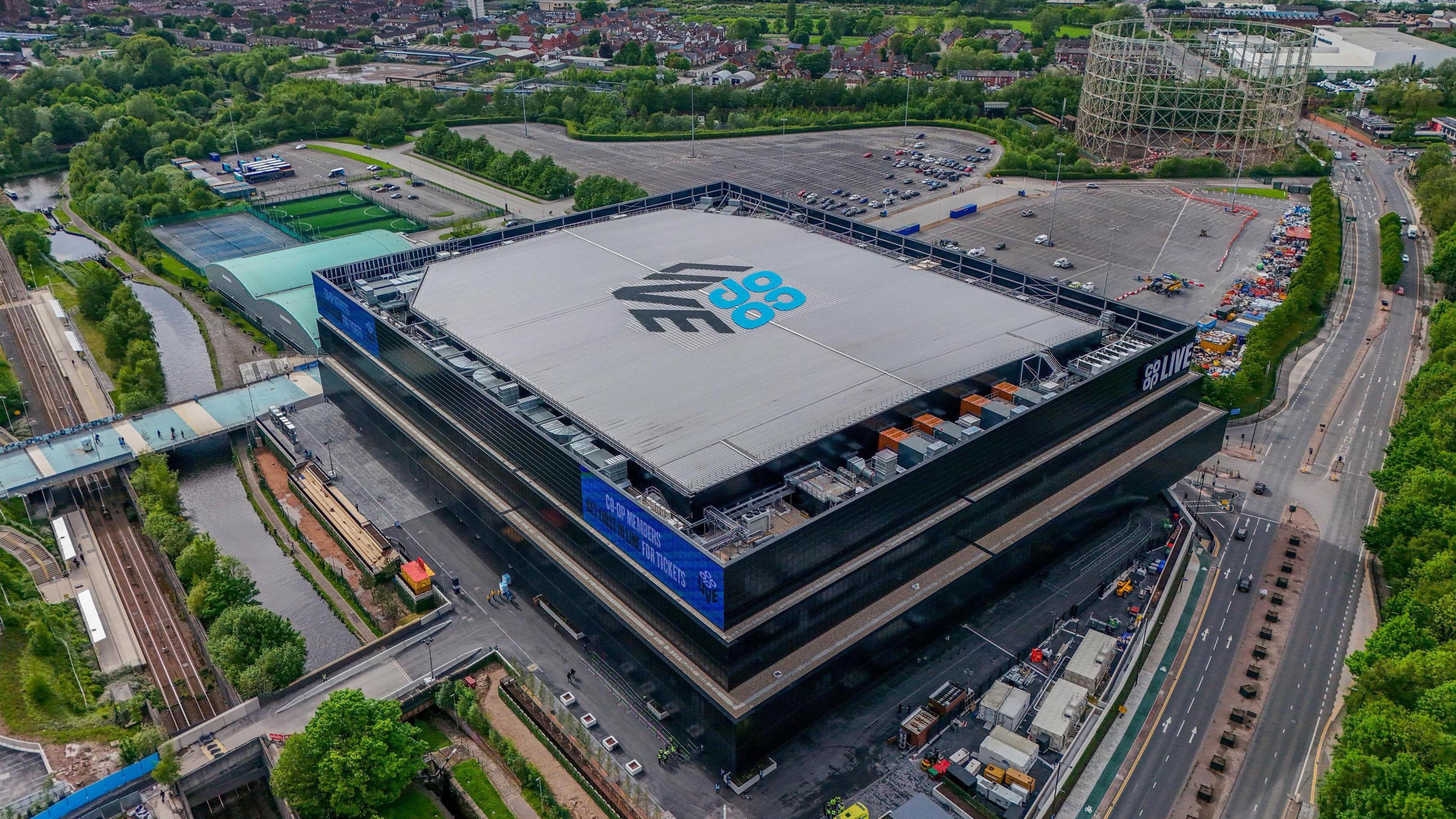 Aerial shot of the Co-op Live arena