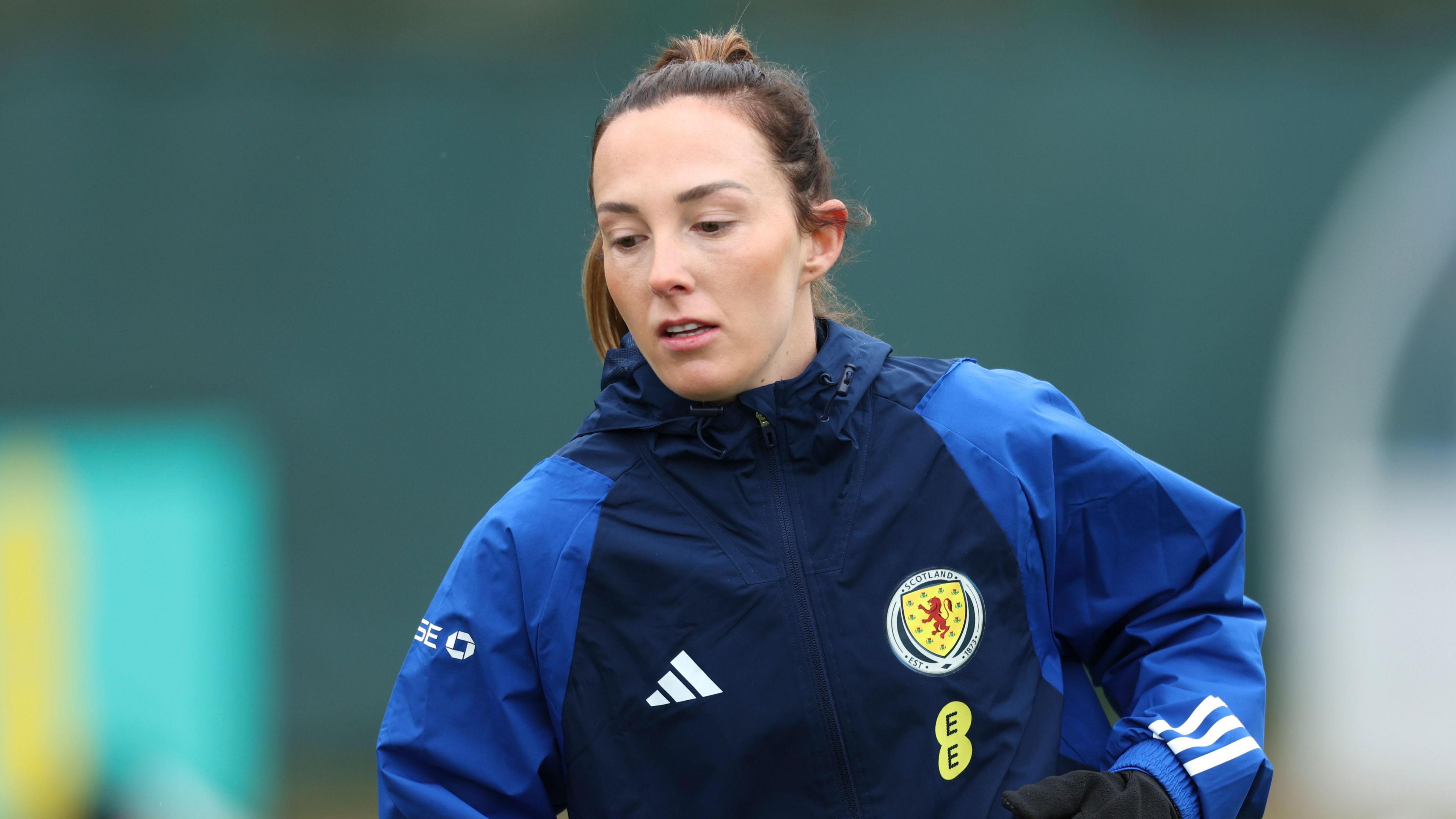 Caroline Weir in Scotland training