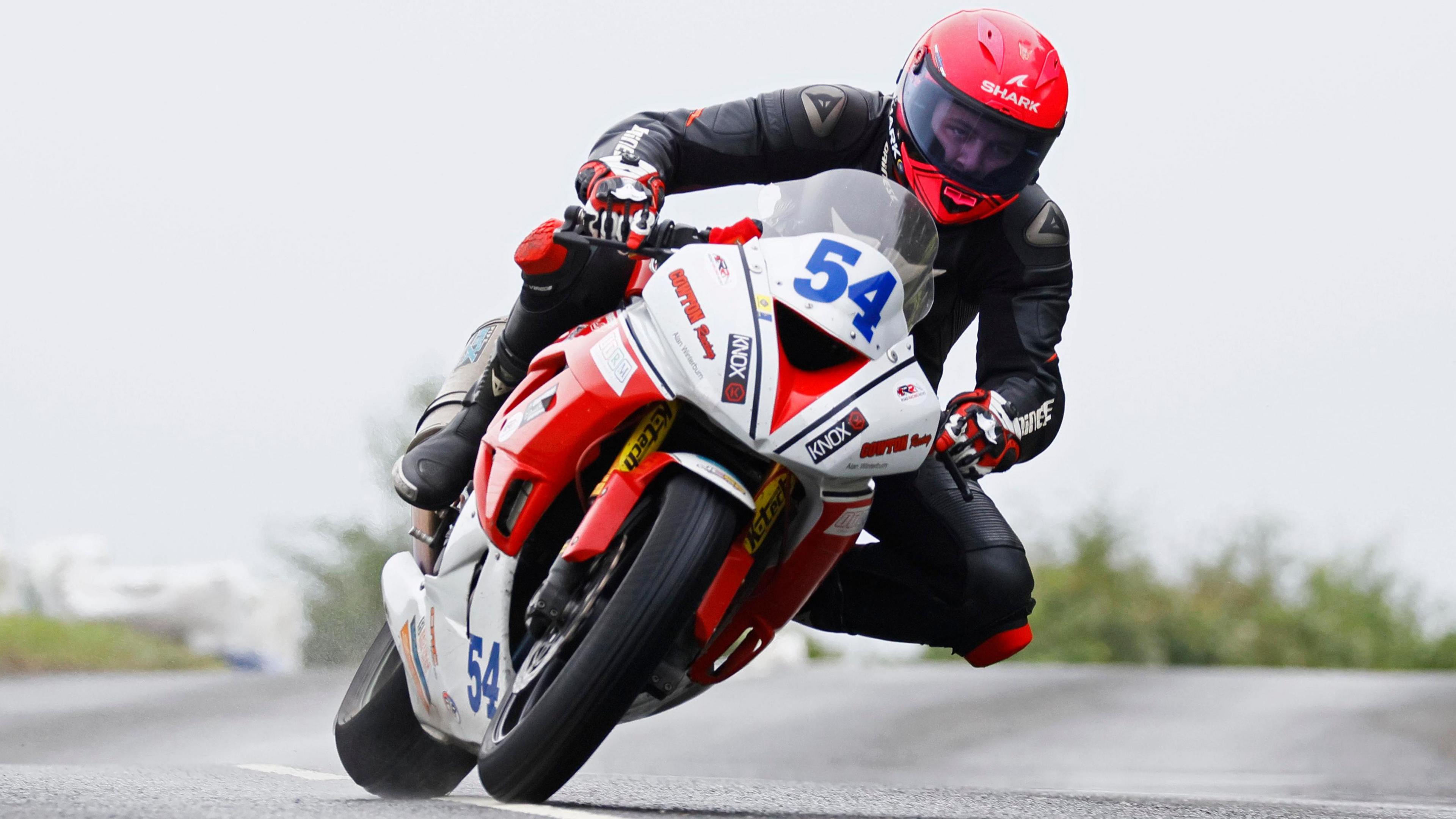 Franco Bourne in action at the Tandragee 100 road races in late June
