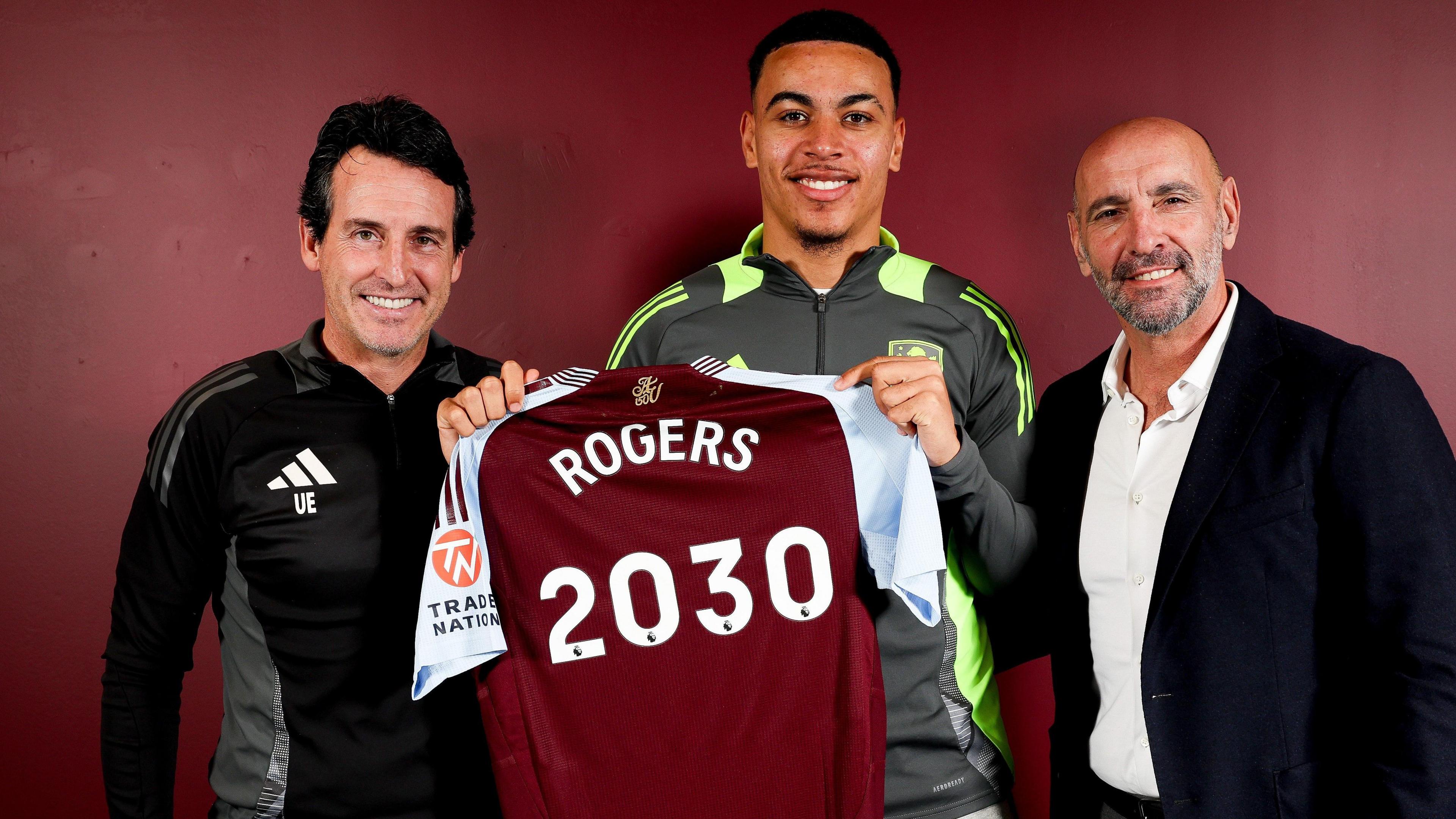 Unai Emery, Morgan Rogers and Monchi