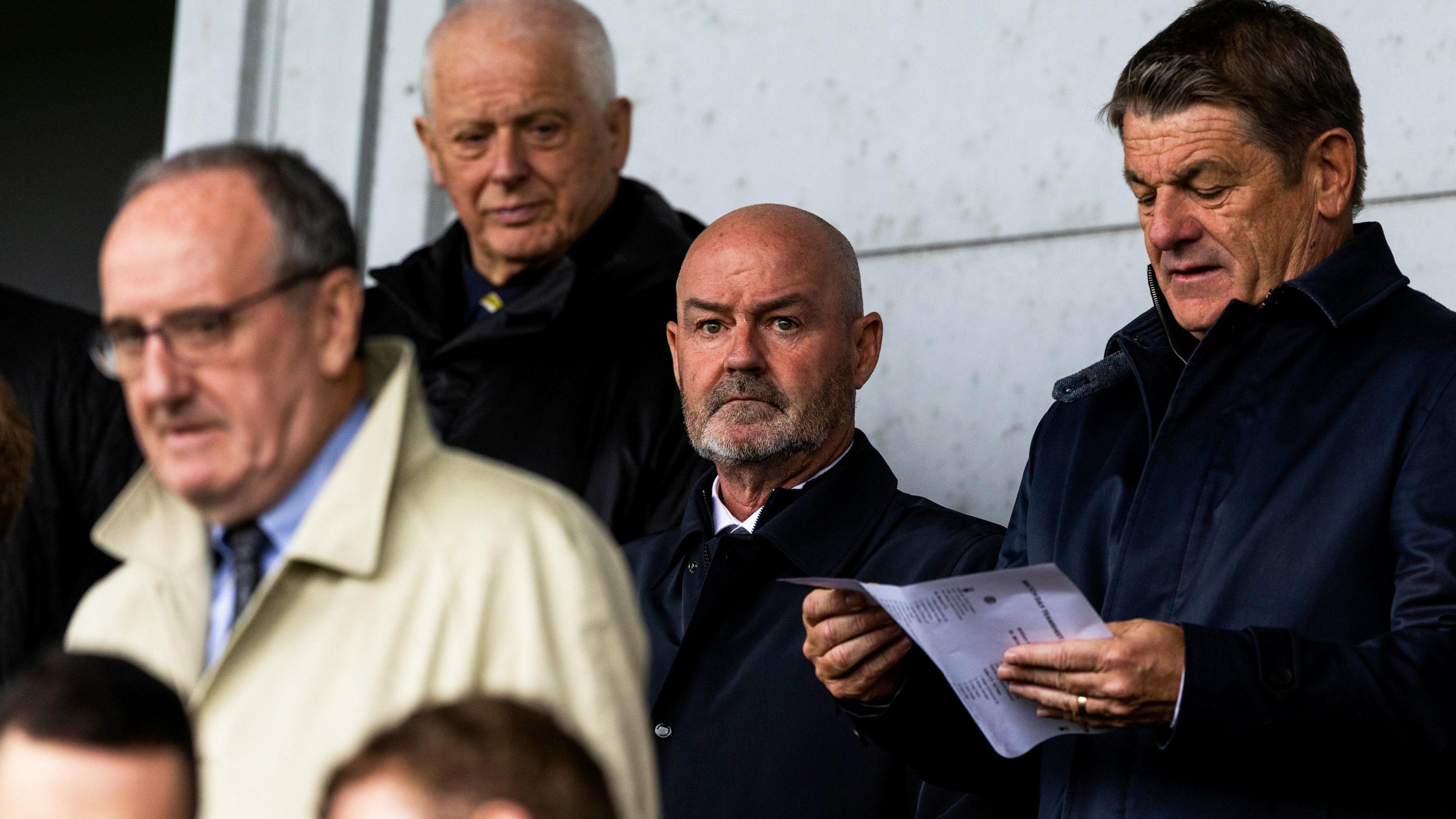 Scotland head coach Steve Clarke and assistant Steve Carver