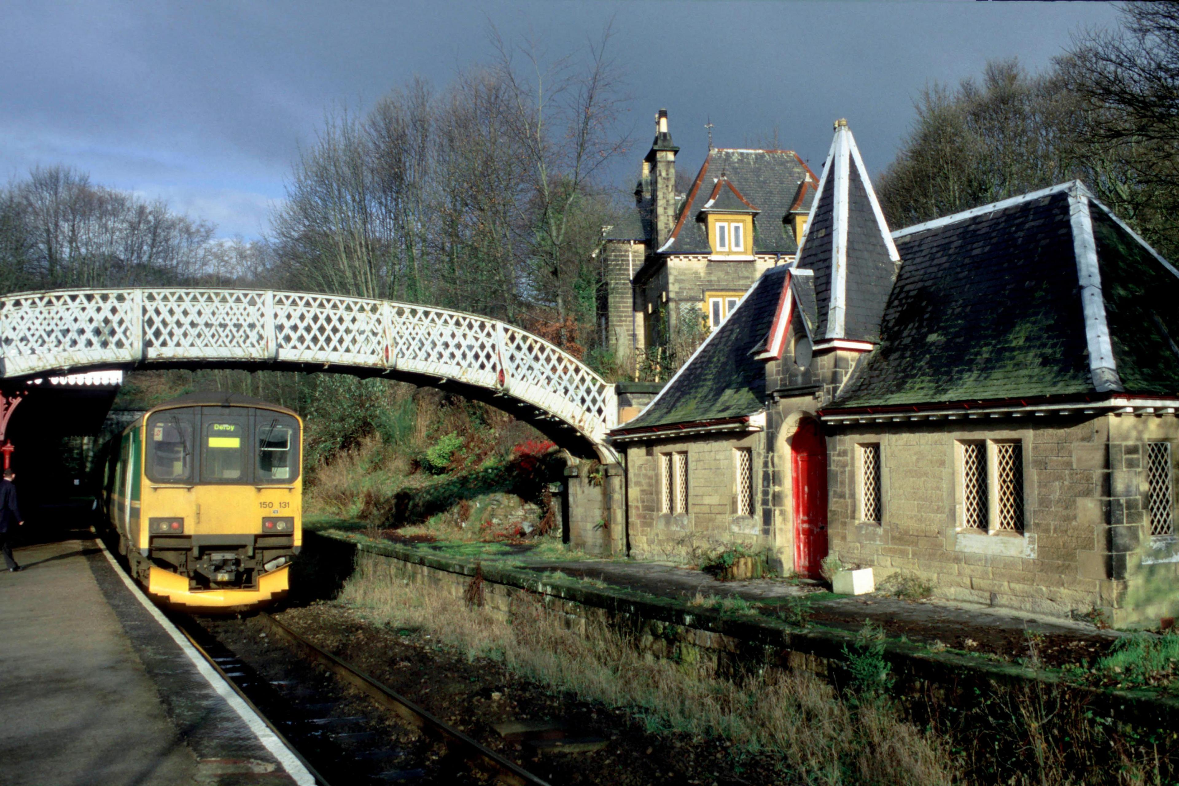 Cromford station in Derbyshire, 1997