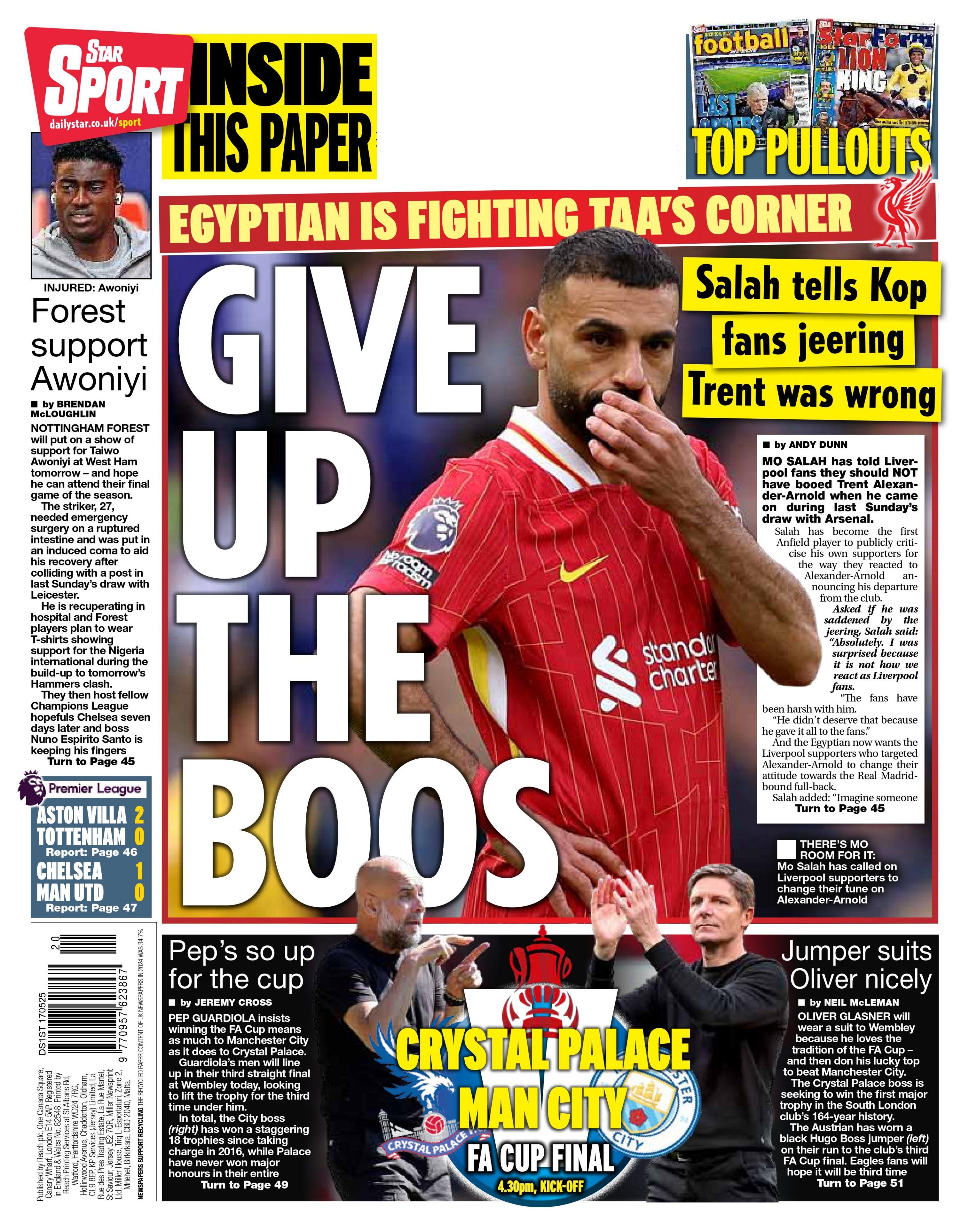 Daily Star back page