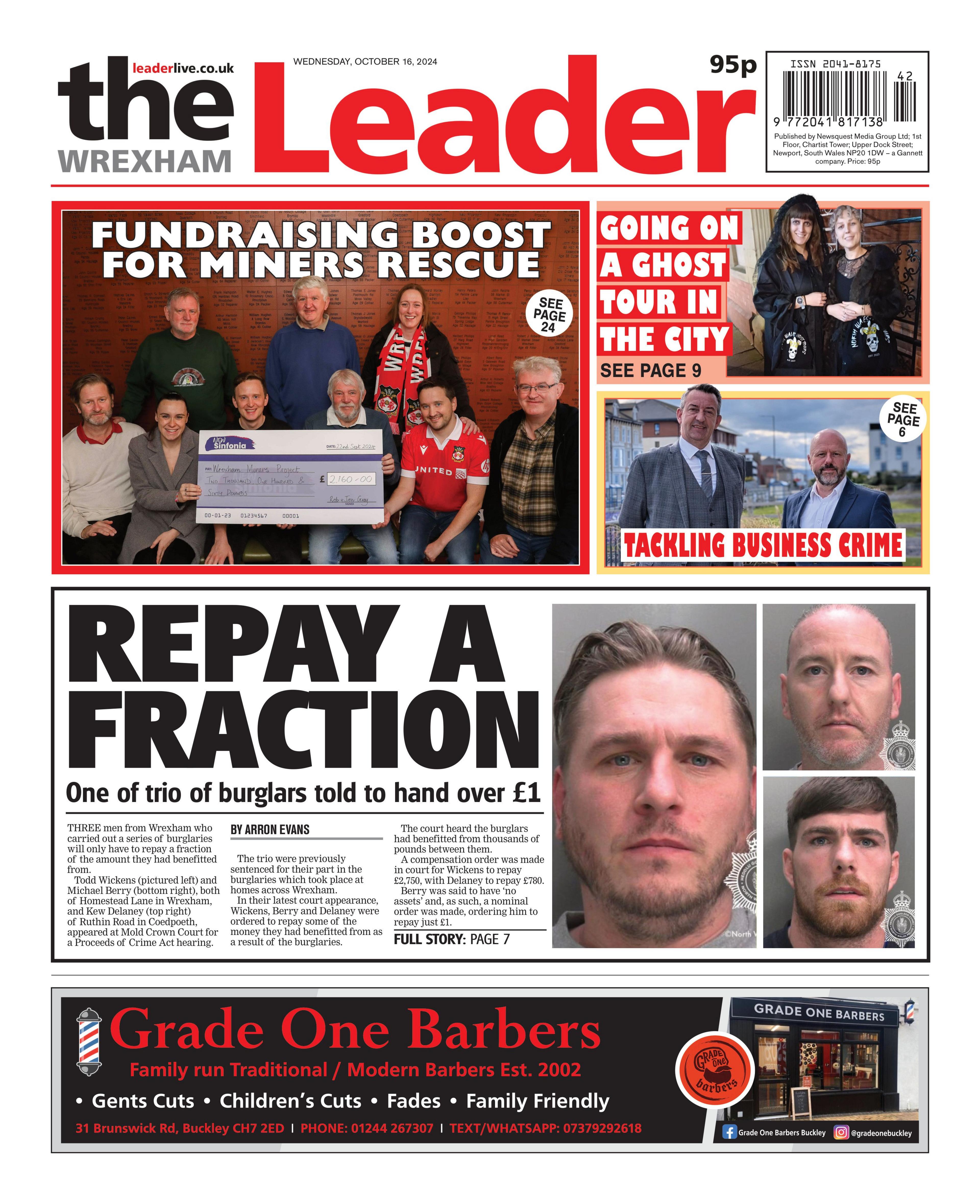 Wrexham Leader front page