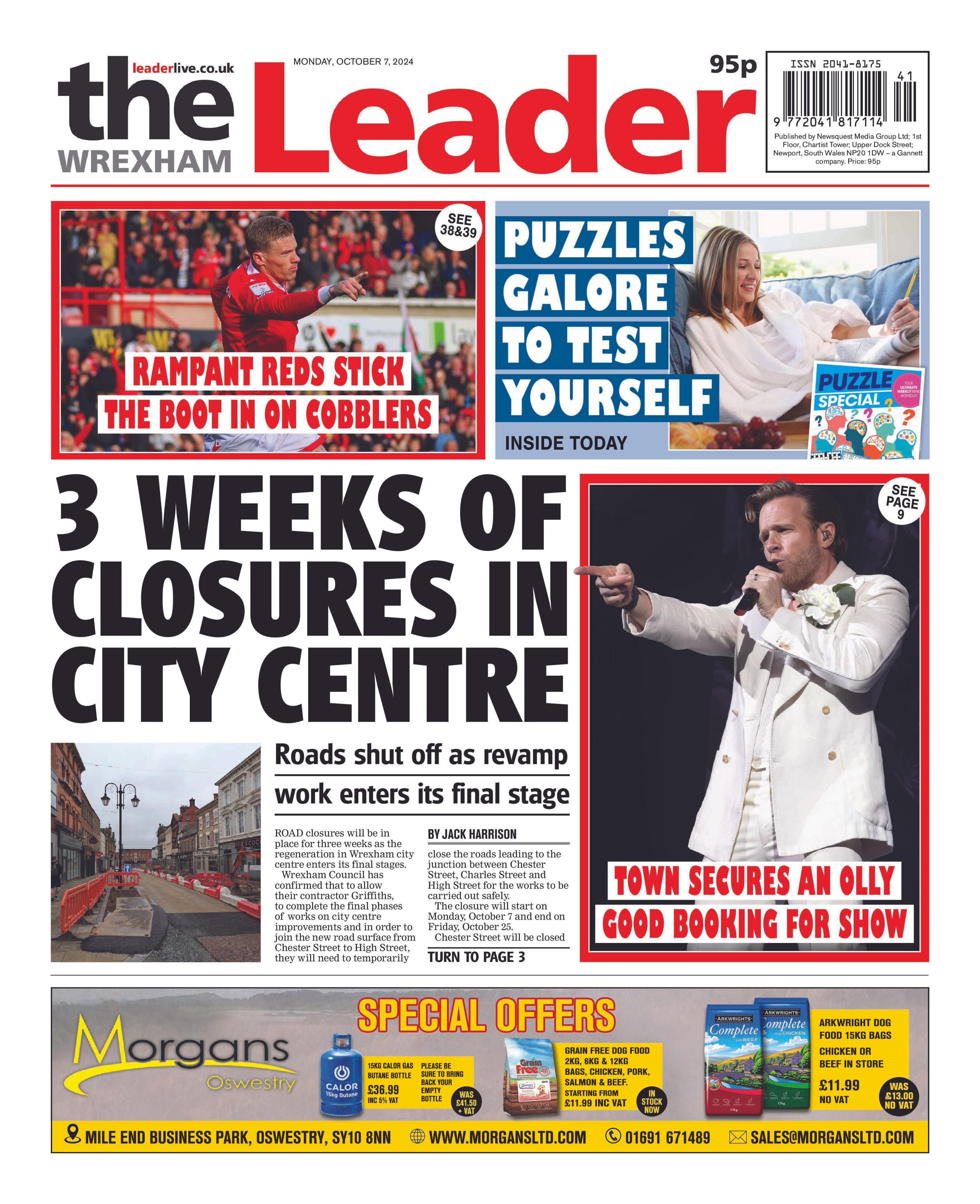 Wrexham Leader front page