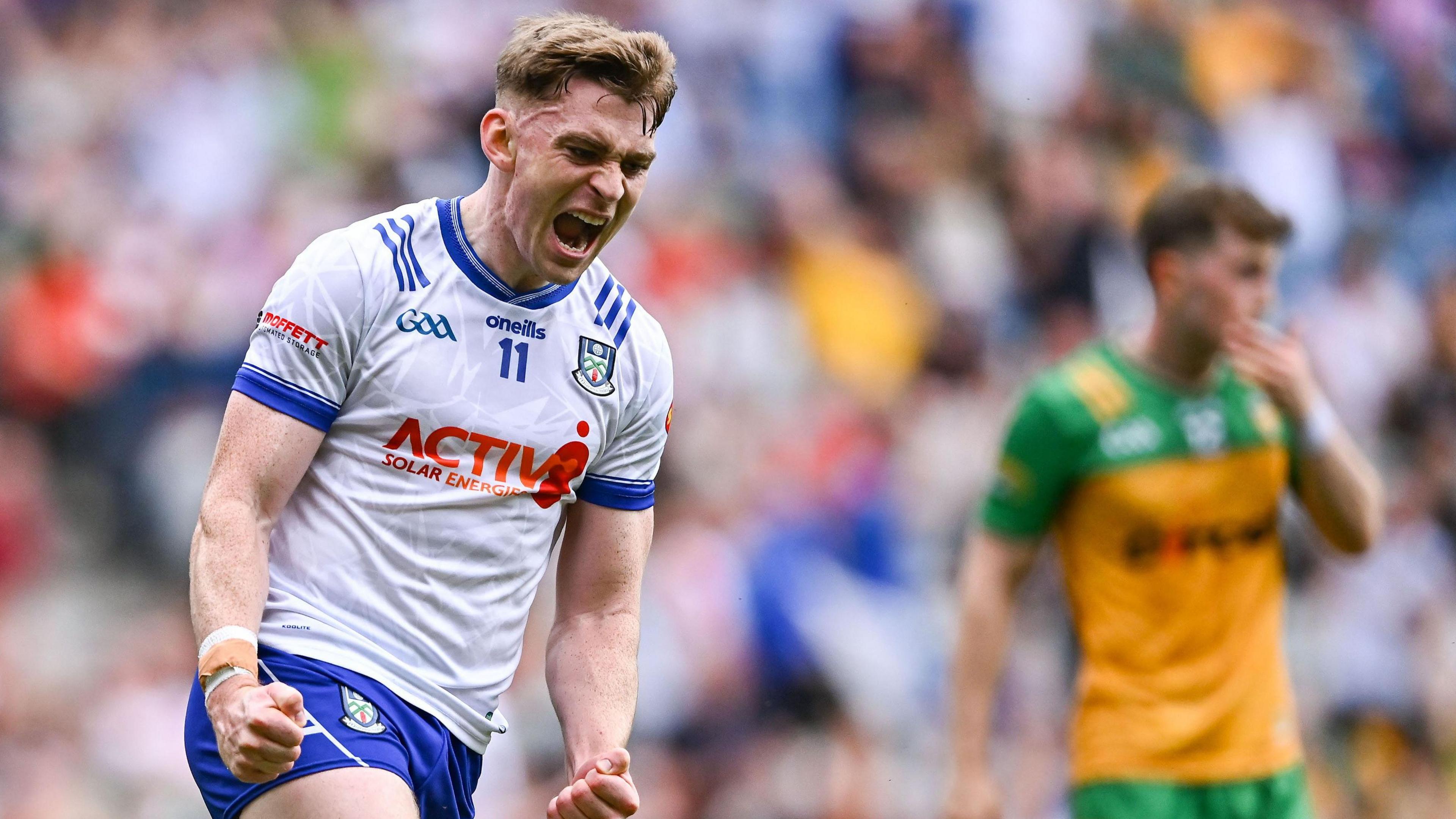 Micheal Bannigan scores a Monaghan goal
