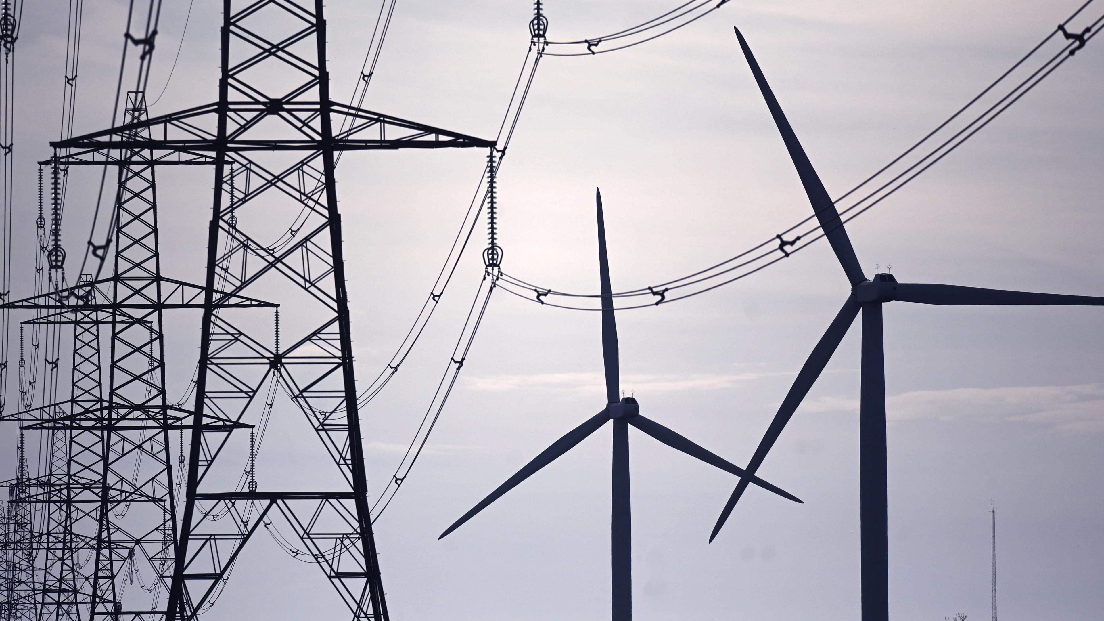 Wind turbines and power pylons