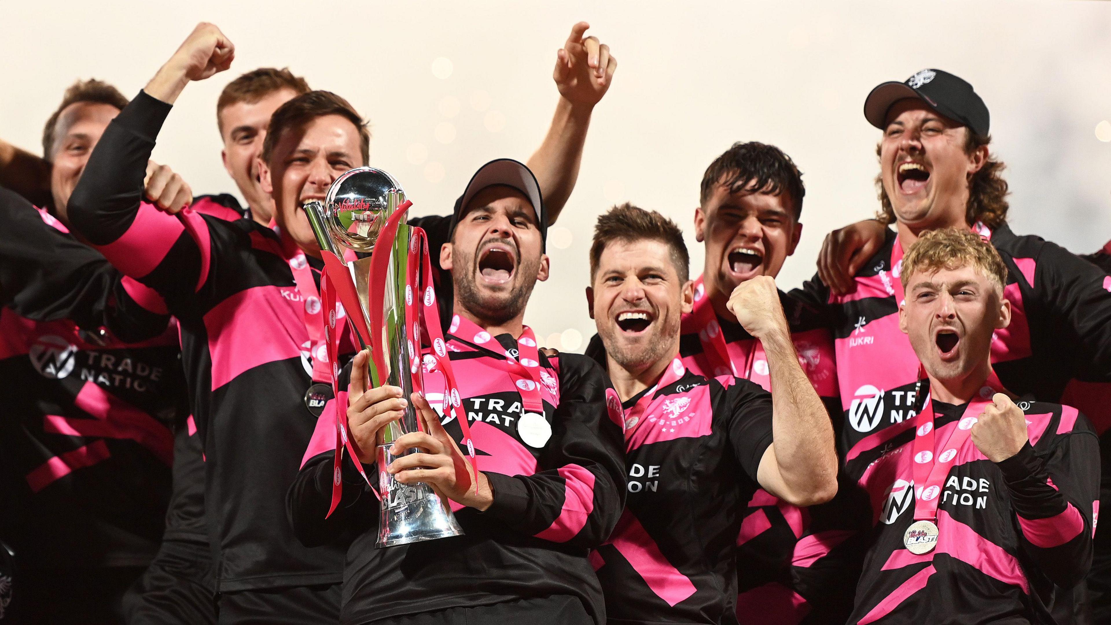 Somerset celebrate winning the 2025 T20 Blast