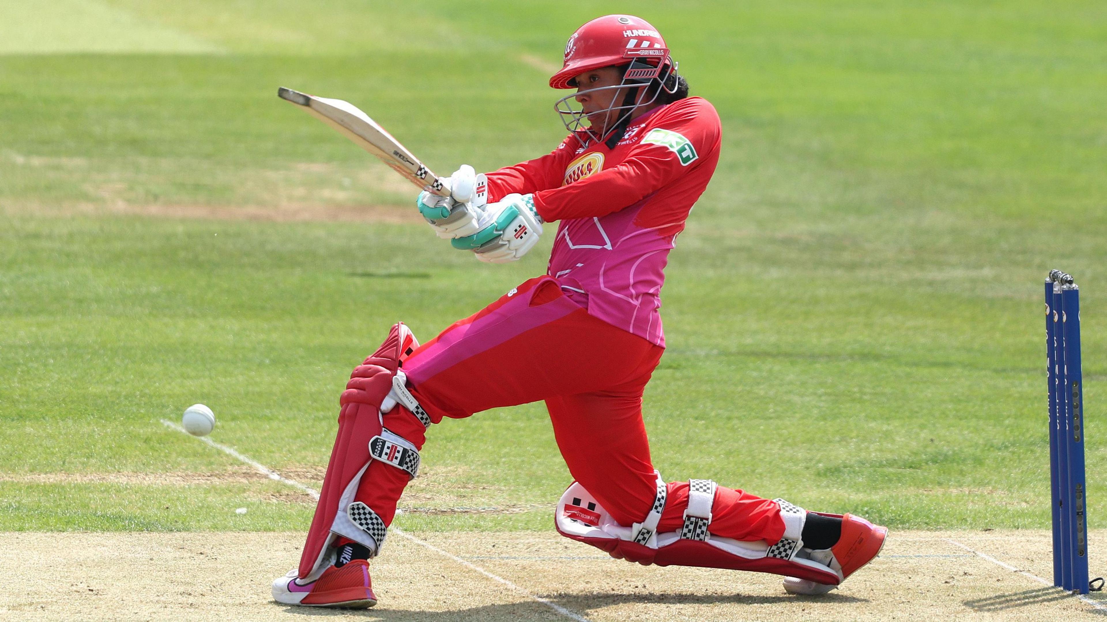 Sophia Dunkley bats for Welsh Fire in The Hundred