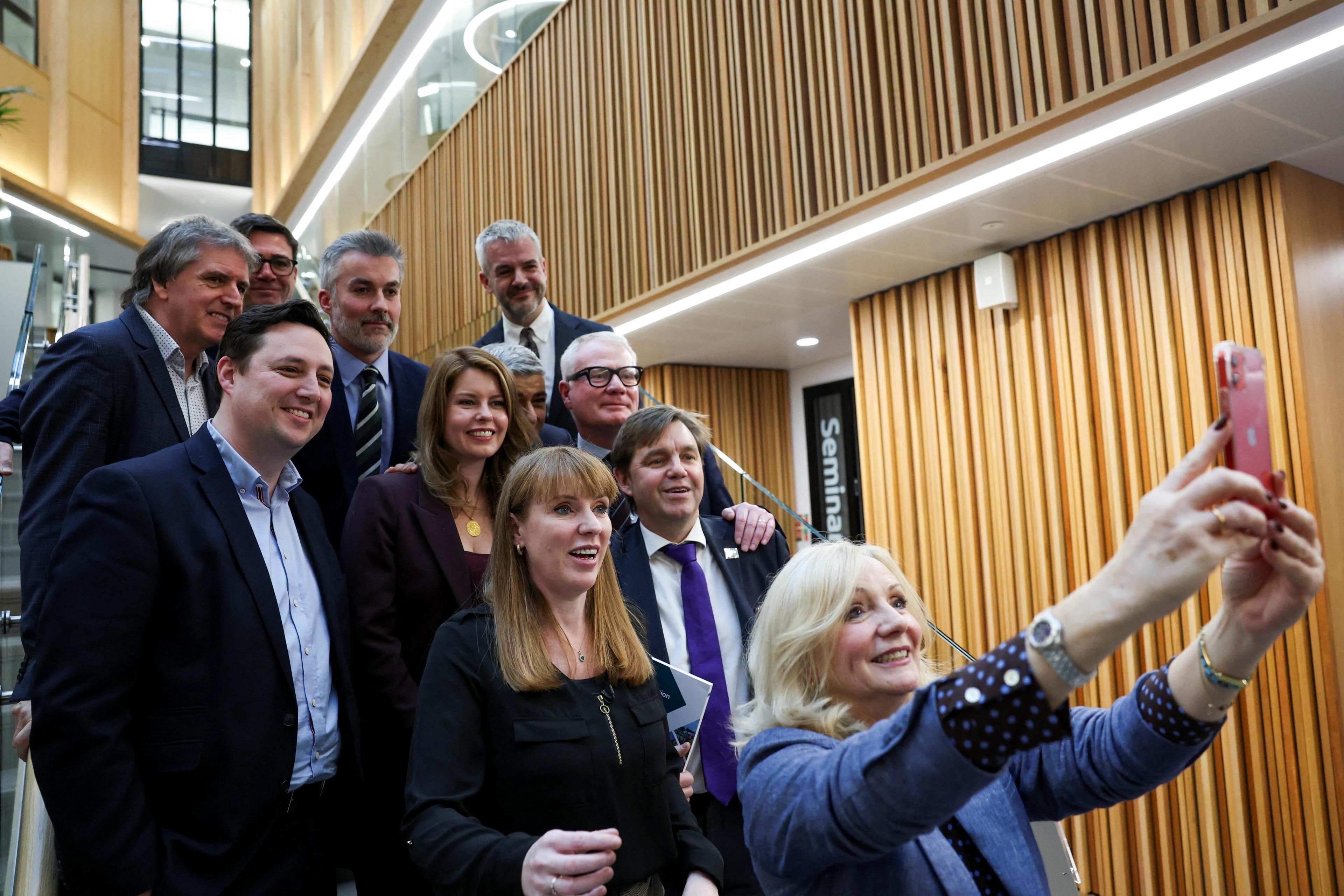 West Yorkshire mayor Tracy Brabin takes a selfie with deputy prime minister Angela Rayner and the rest of England's mayors.