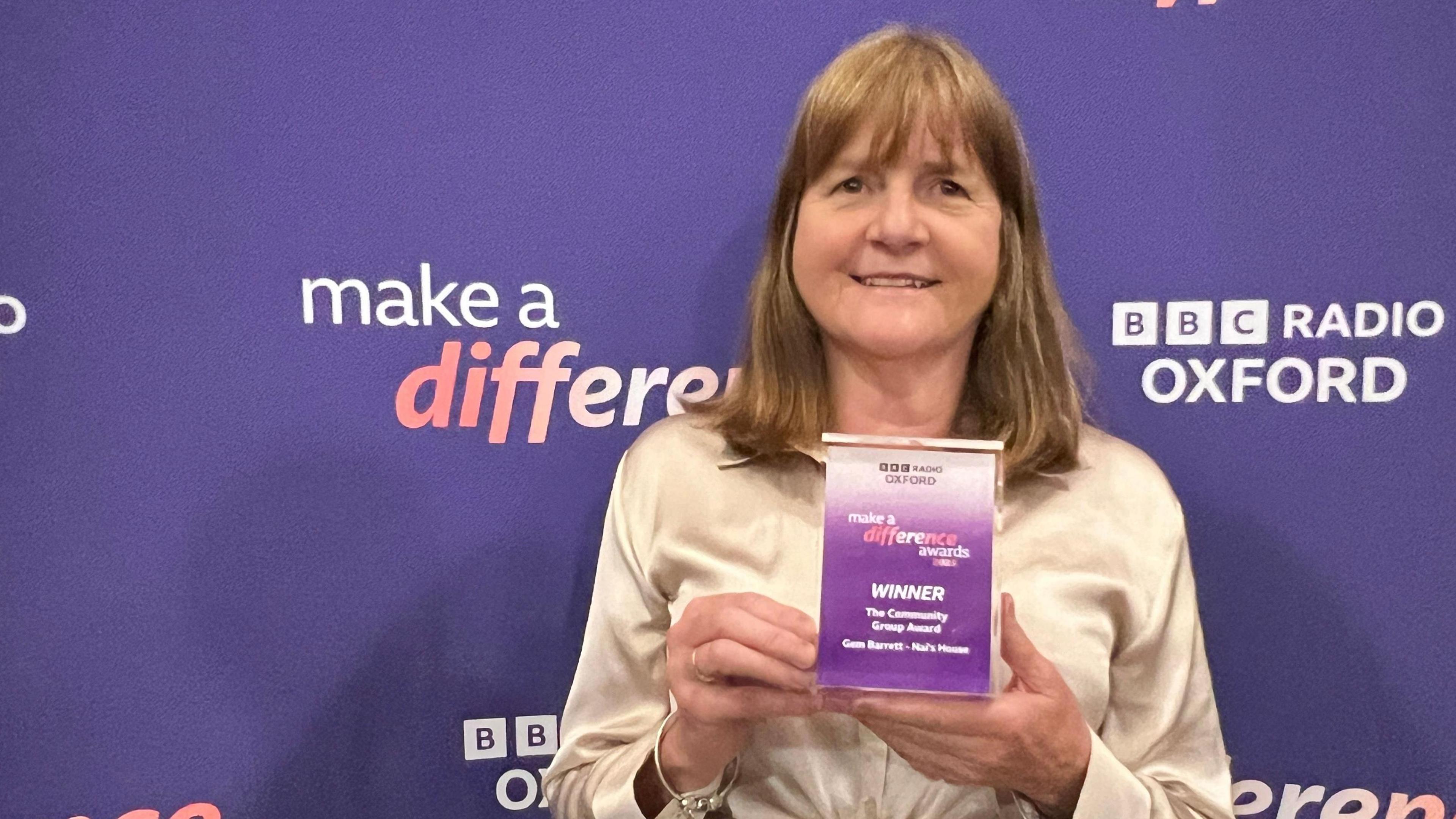 Karen Sexton accepting the award