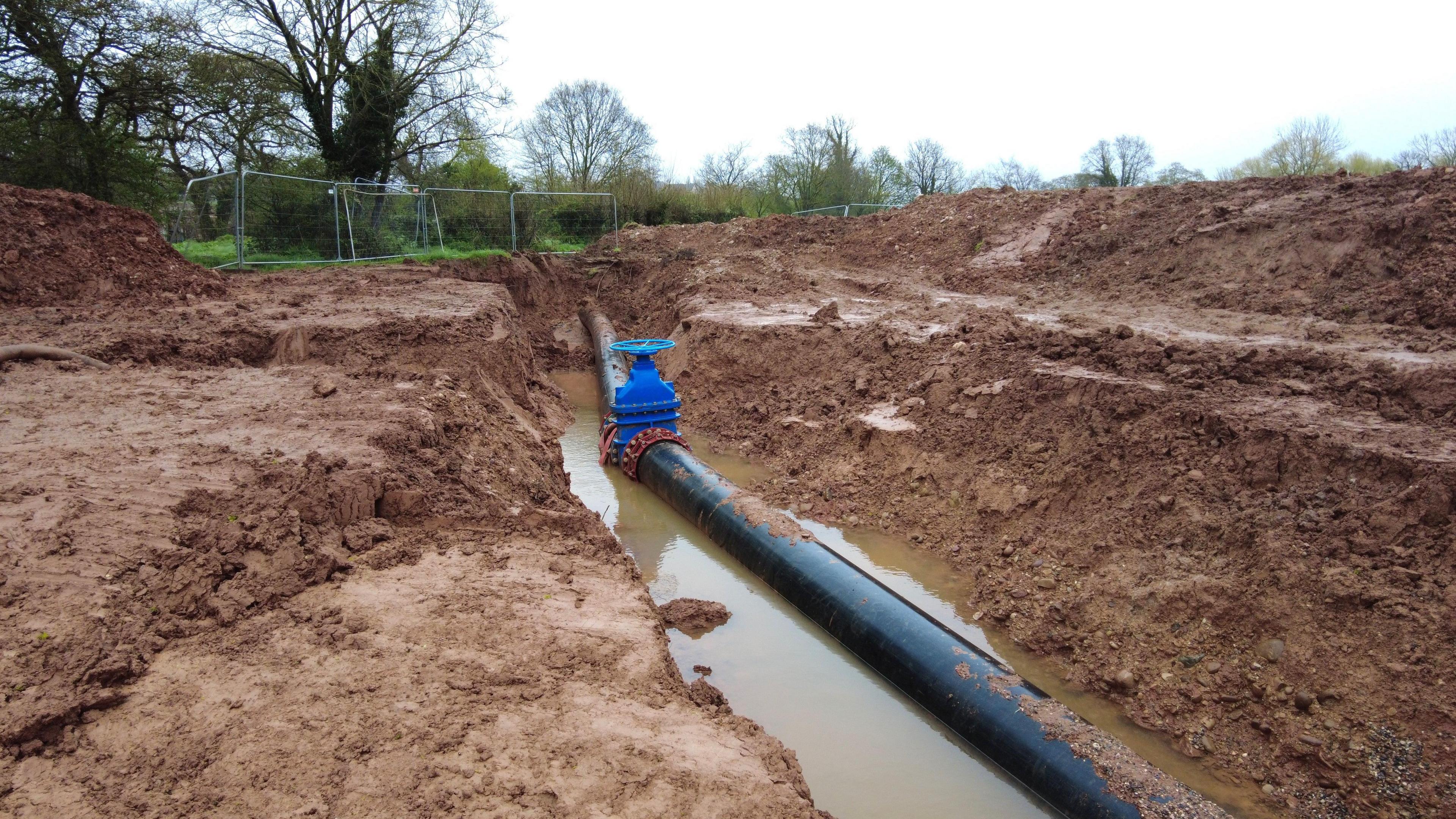 A new section of sewer