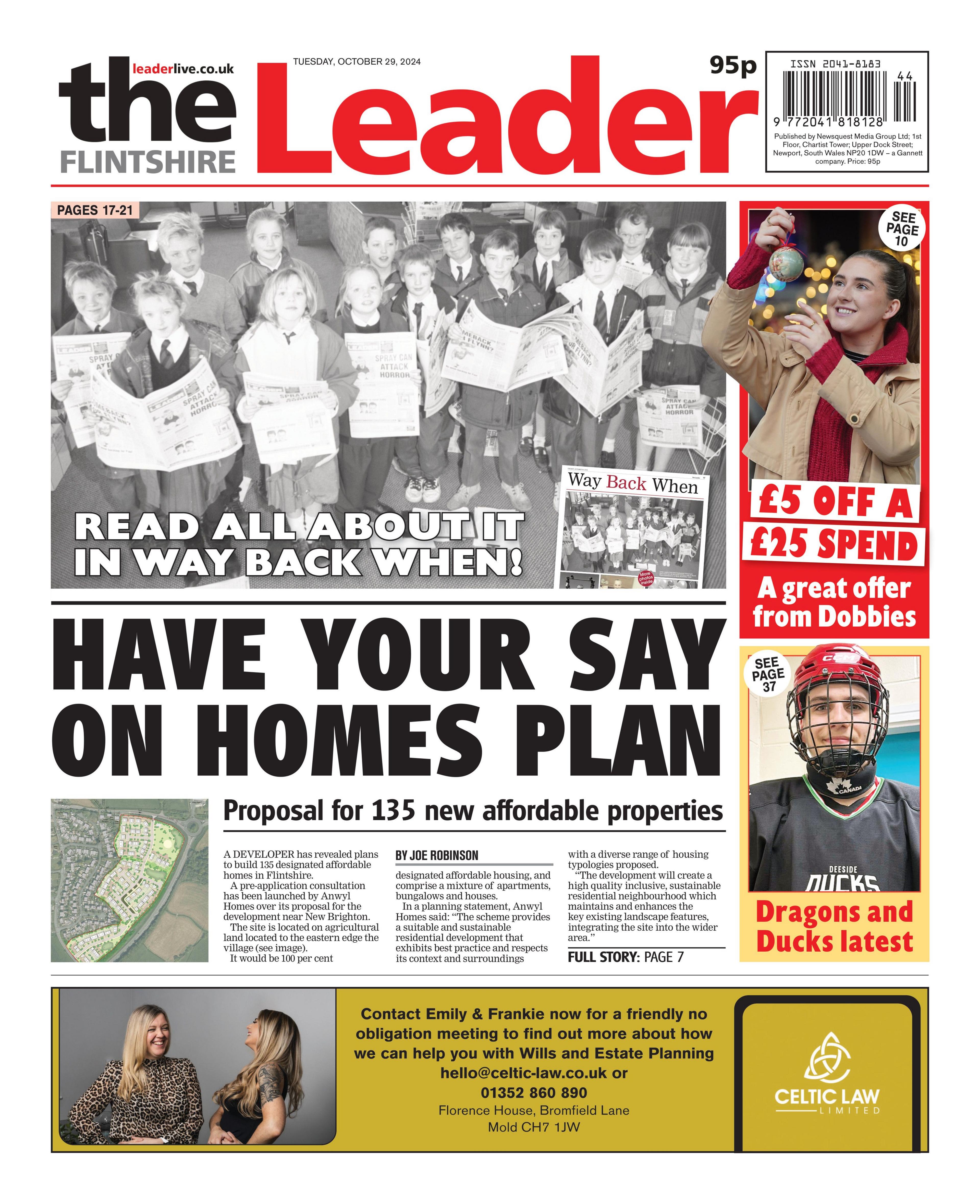 Flintshire Leader front page