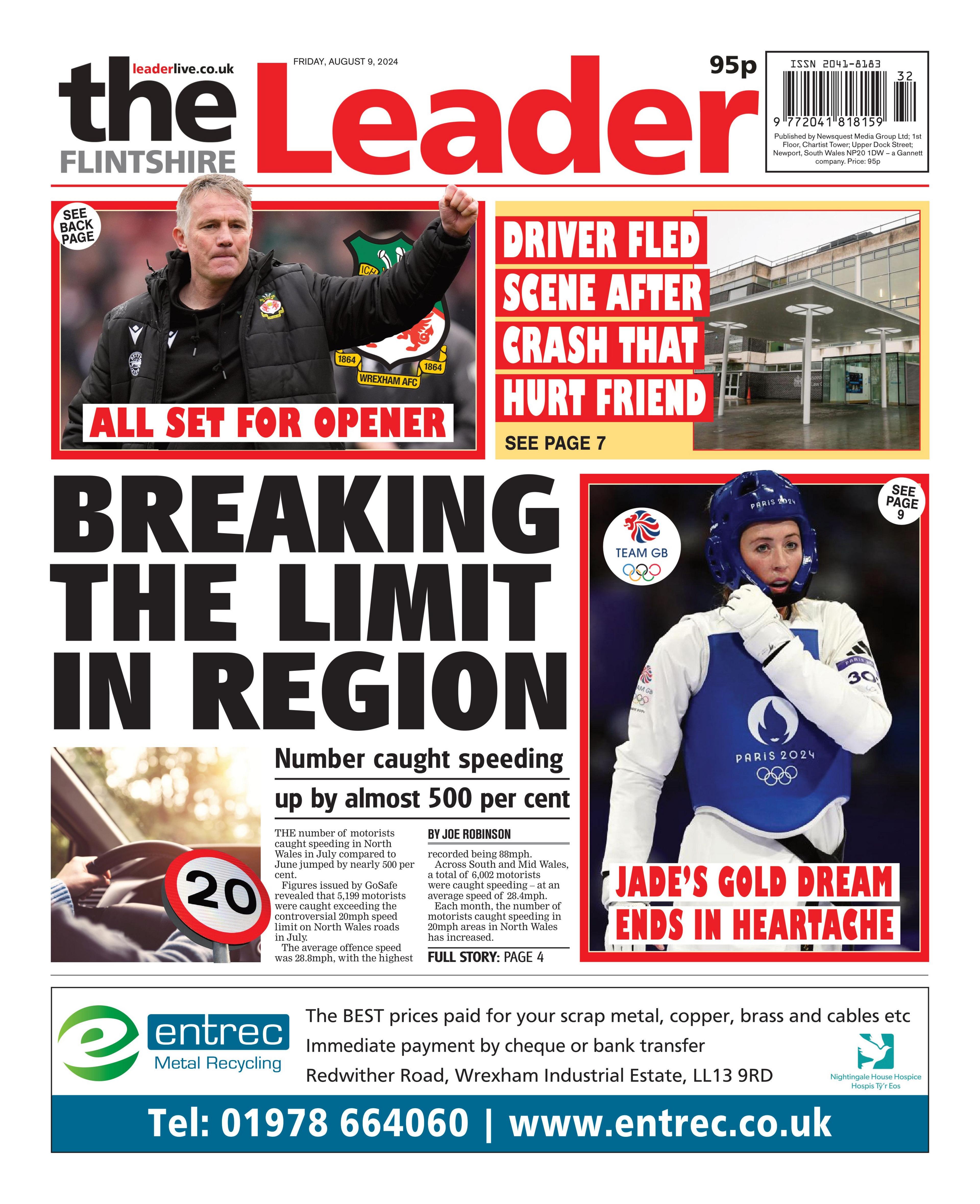 The Flintshire Leader front page