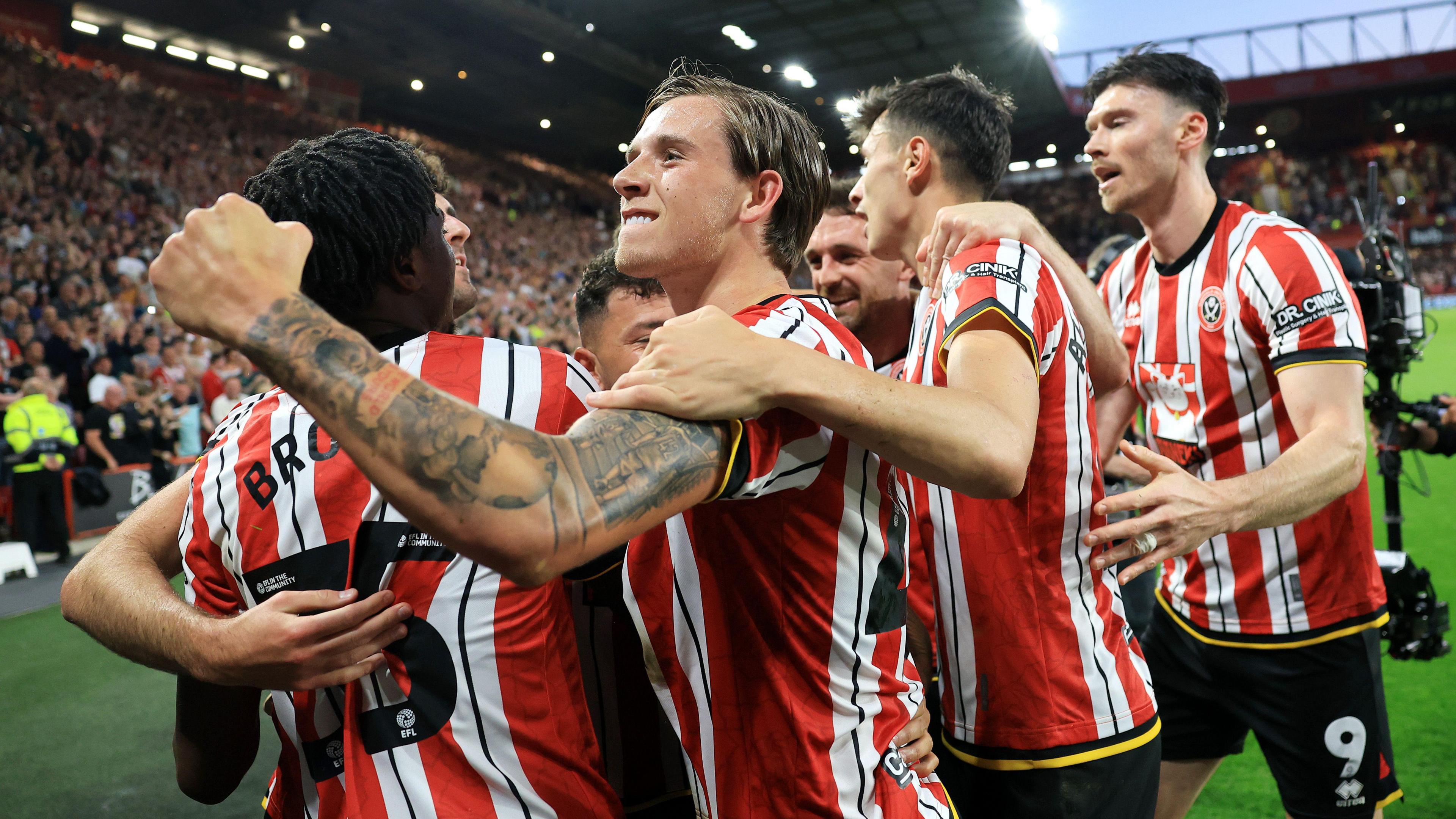 Sheffield United celebrate