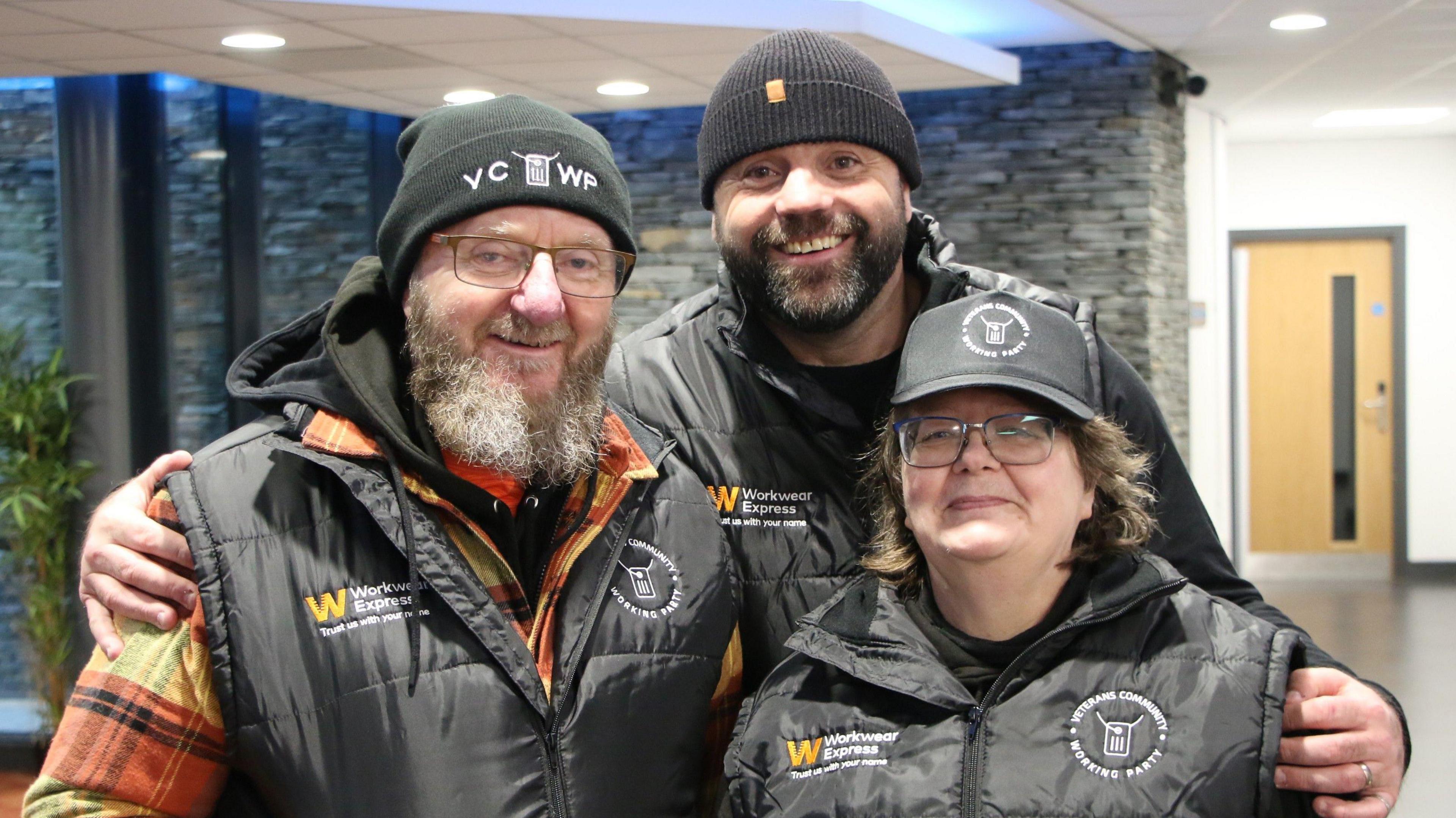 Left to right: Glyn Poolford, Barry Seymour and Christine Hawksworth