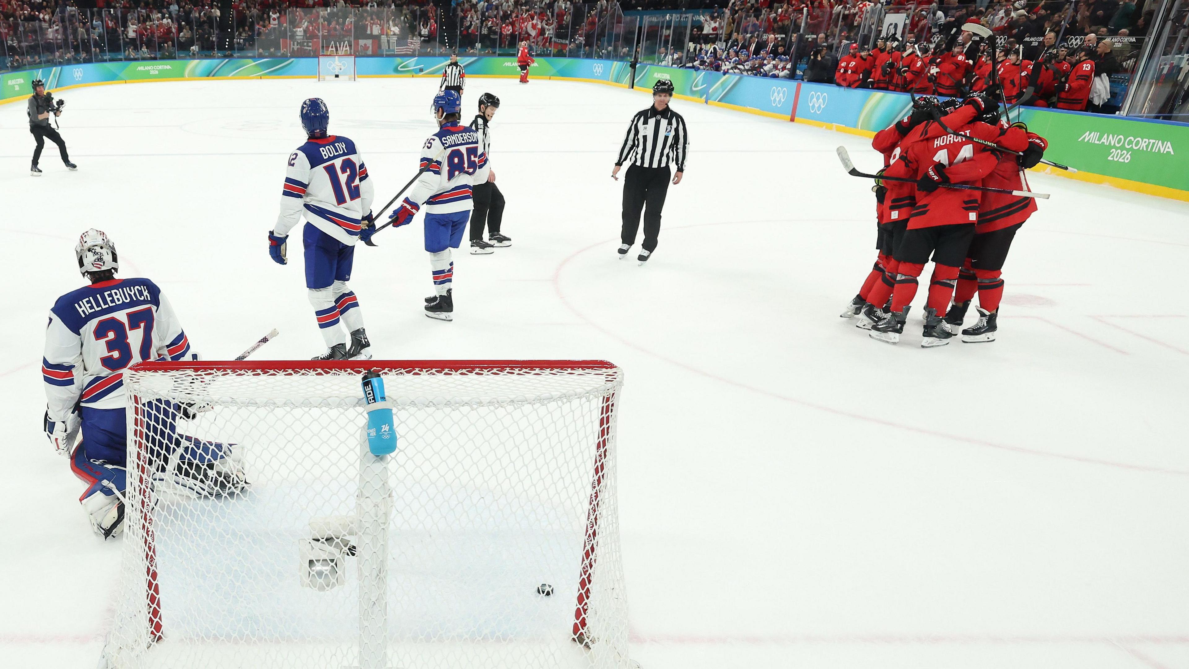 Canada celebrate their equaliser
