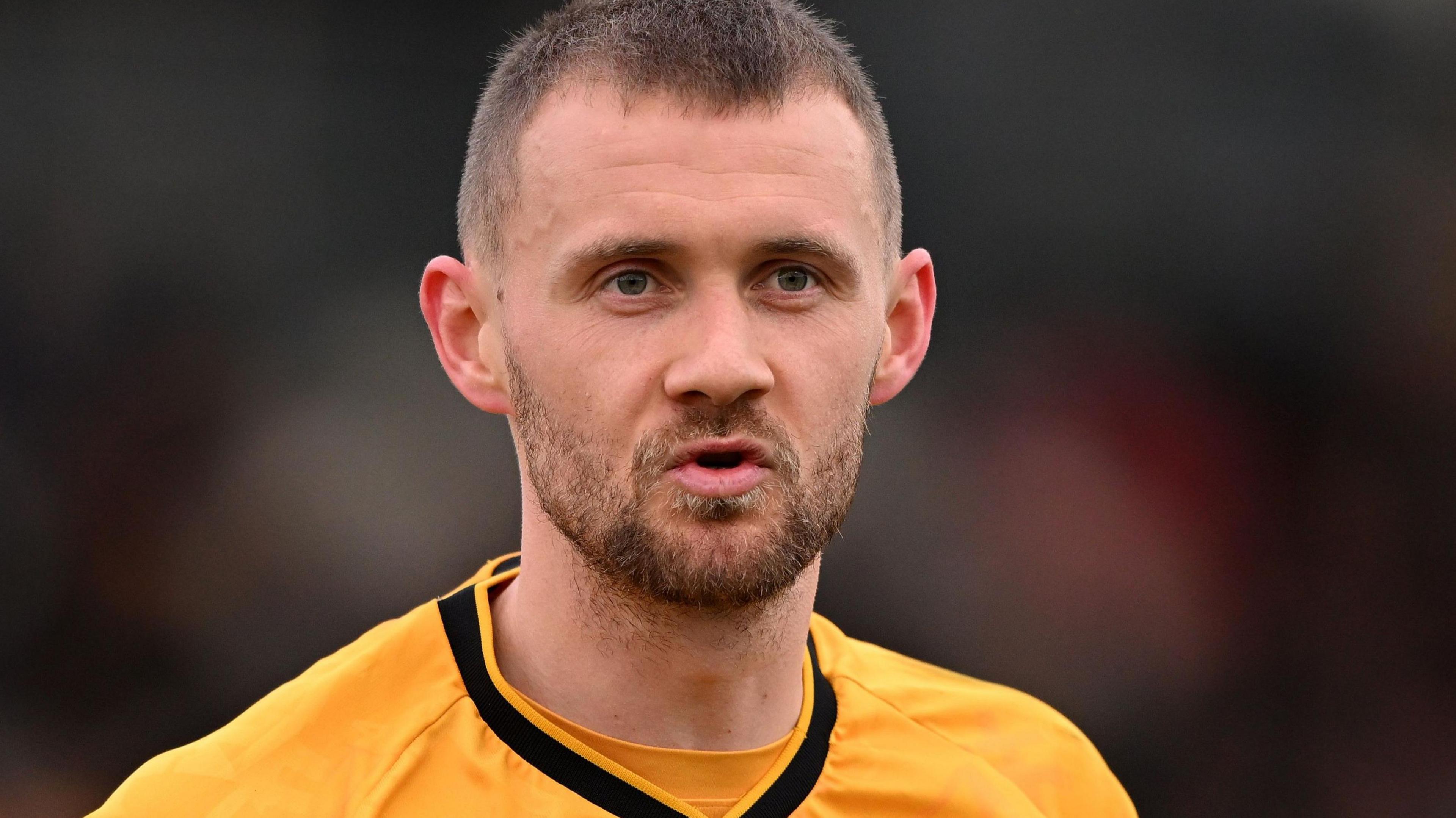 Shane McLoughlin in action for Newport County