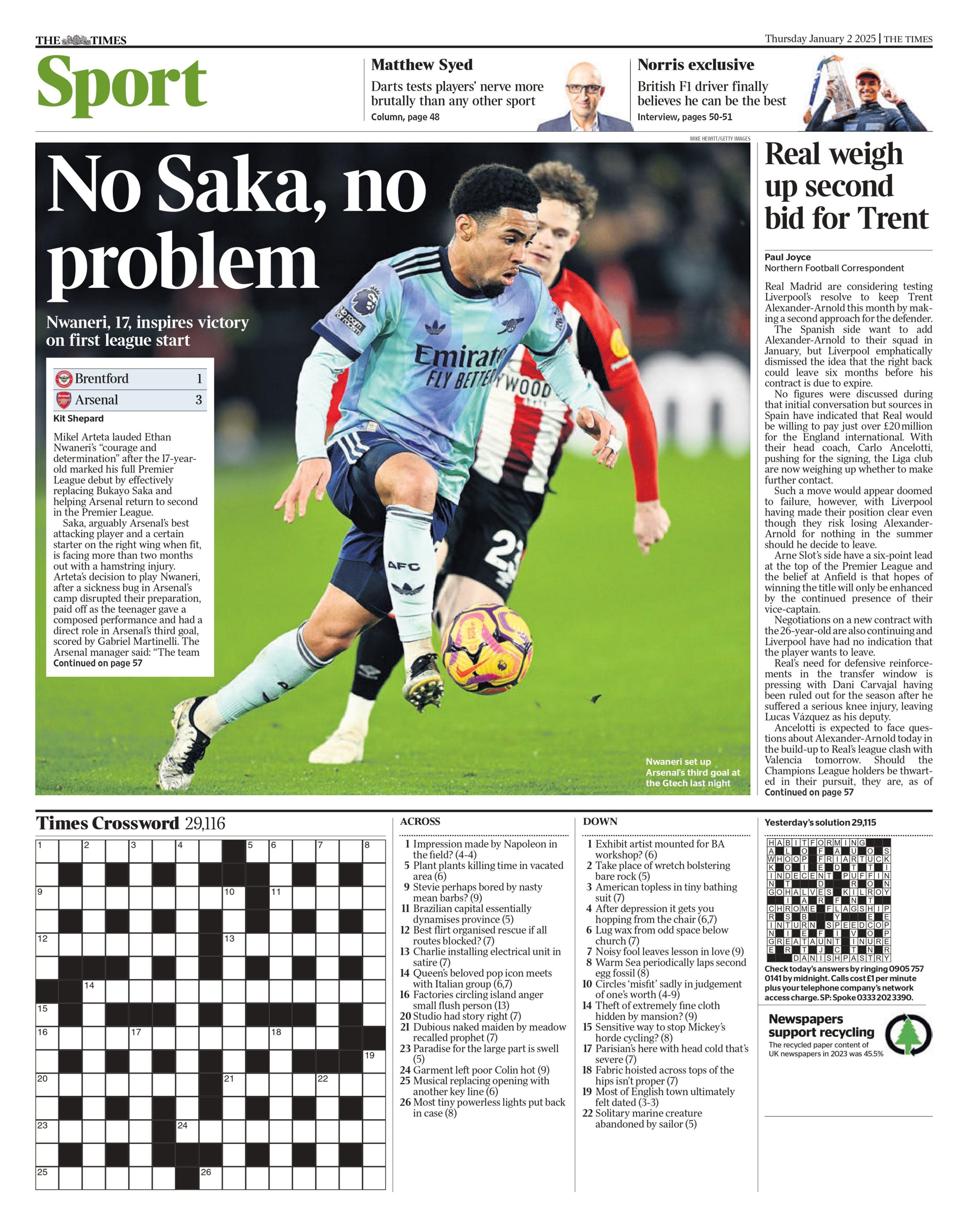 Times back page