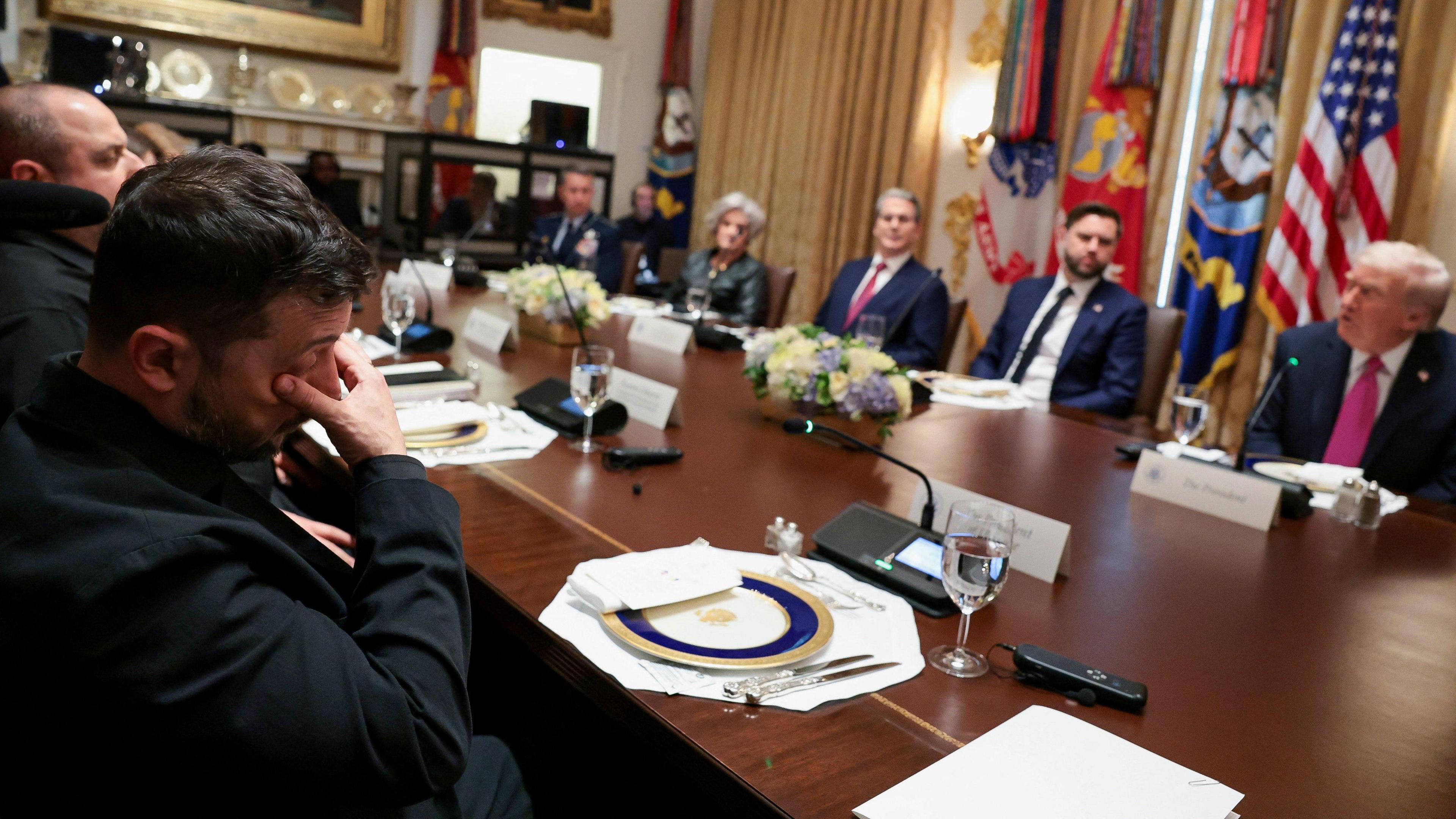 Zelensky at the White House meeting with Trump