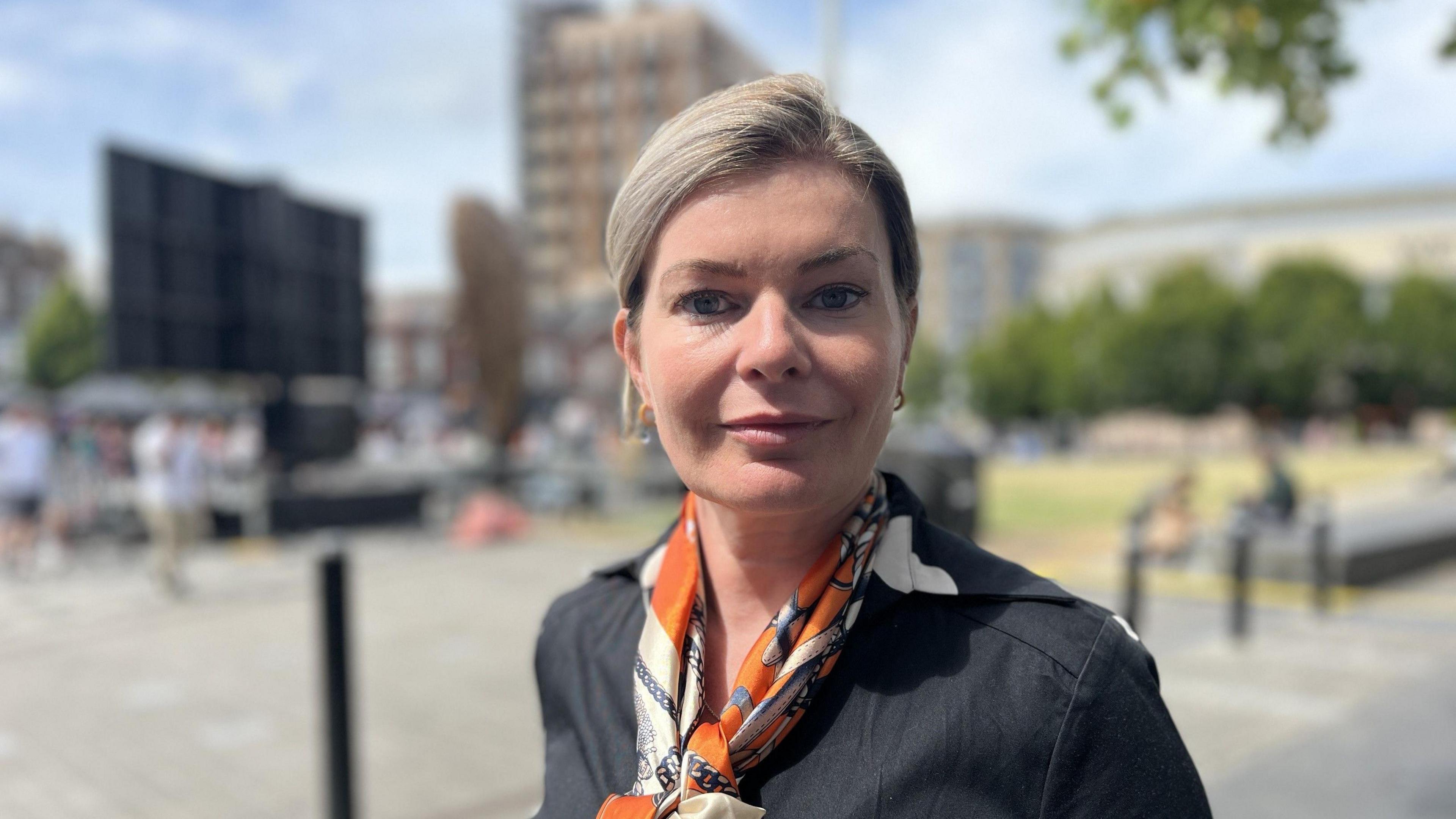 Insp Liz Spurling, a blond woman smiling at the camera