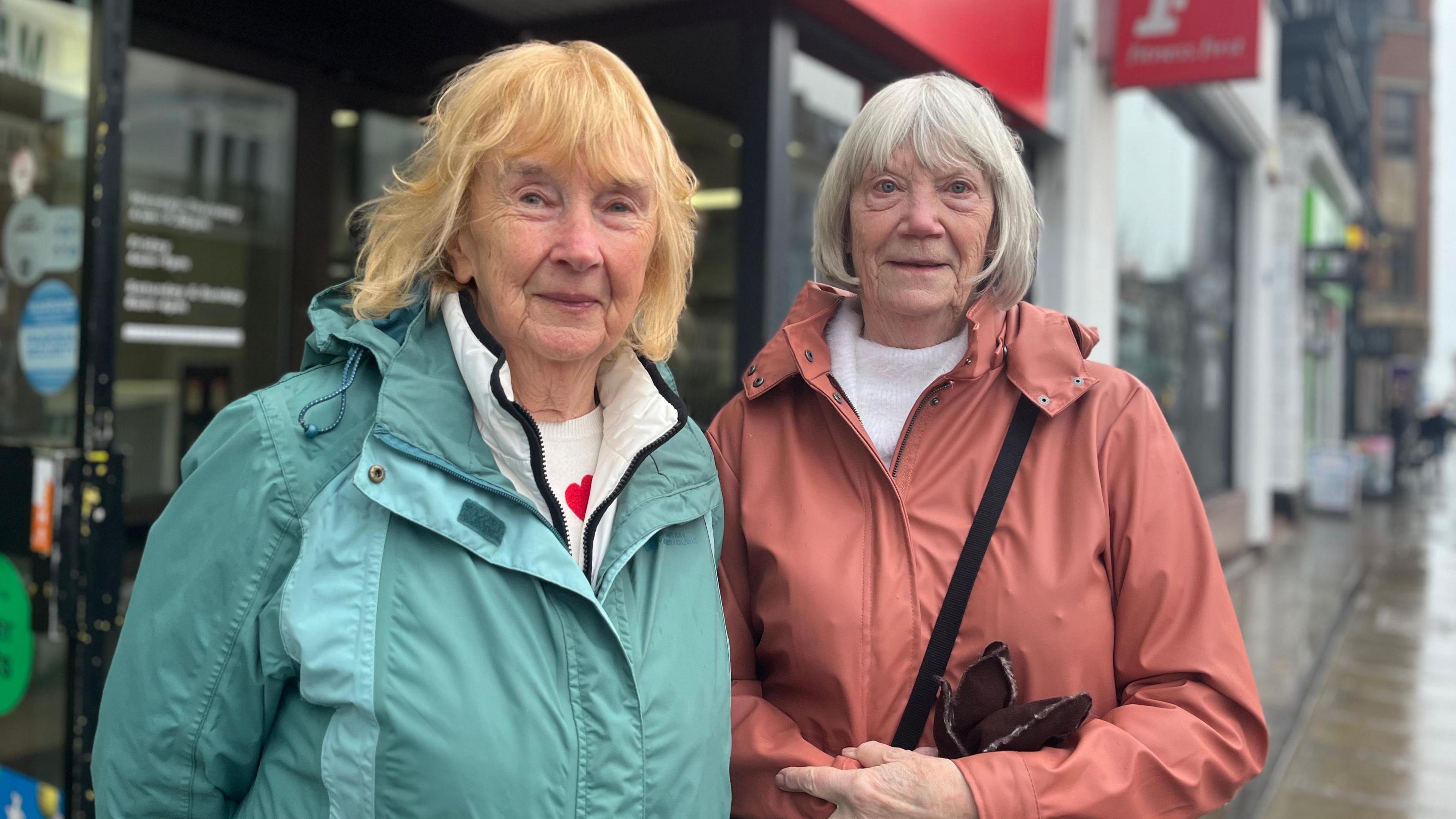 Sandra Wrighton (left) and Jan Whiting outside the front of Fitness First gym in Brighton