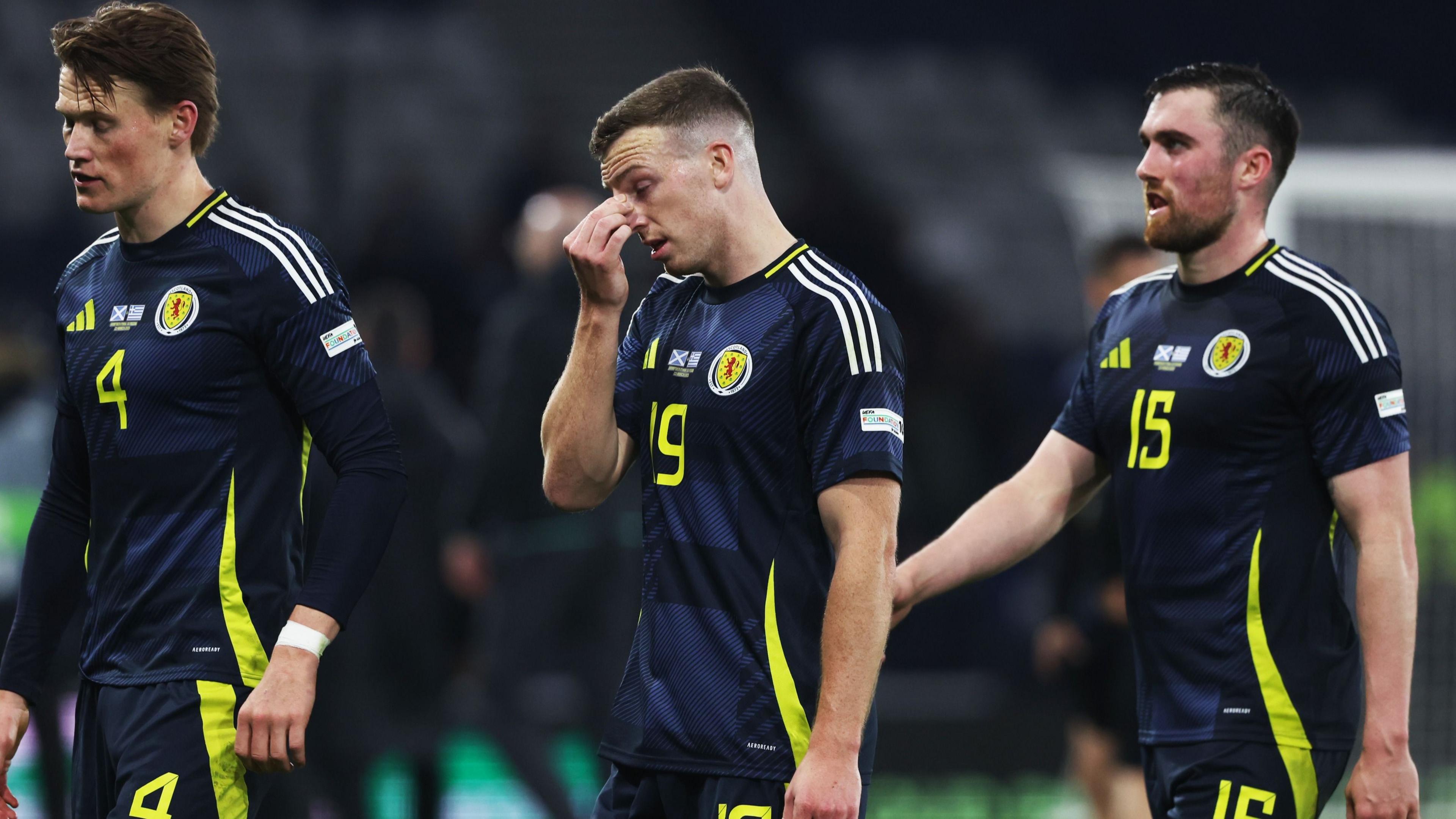 Scotland players look dejected