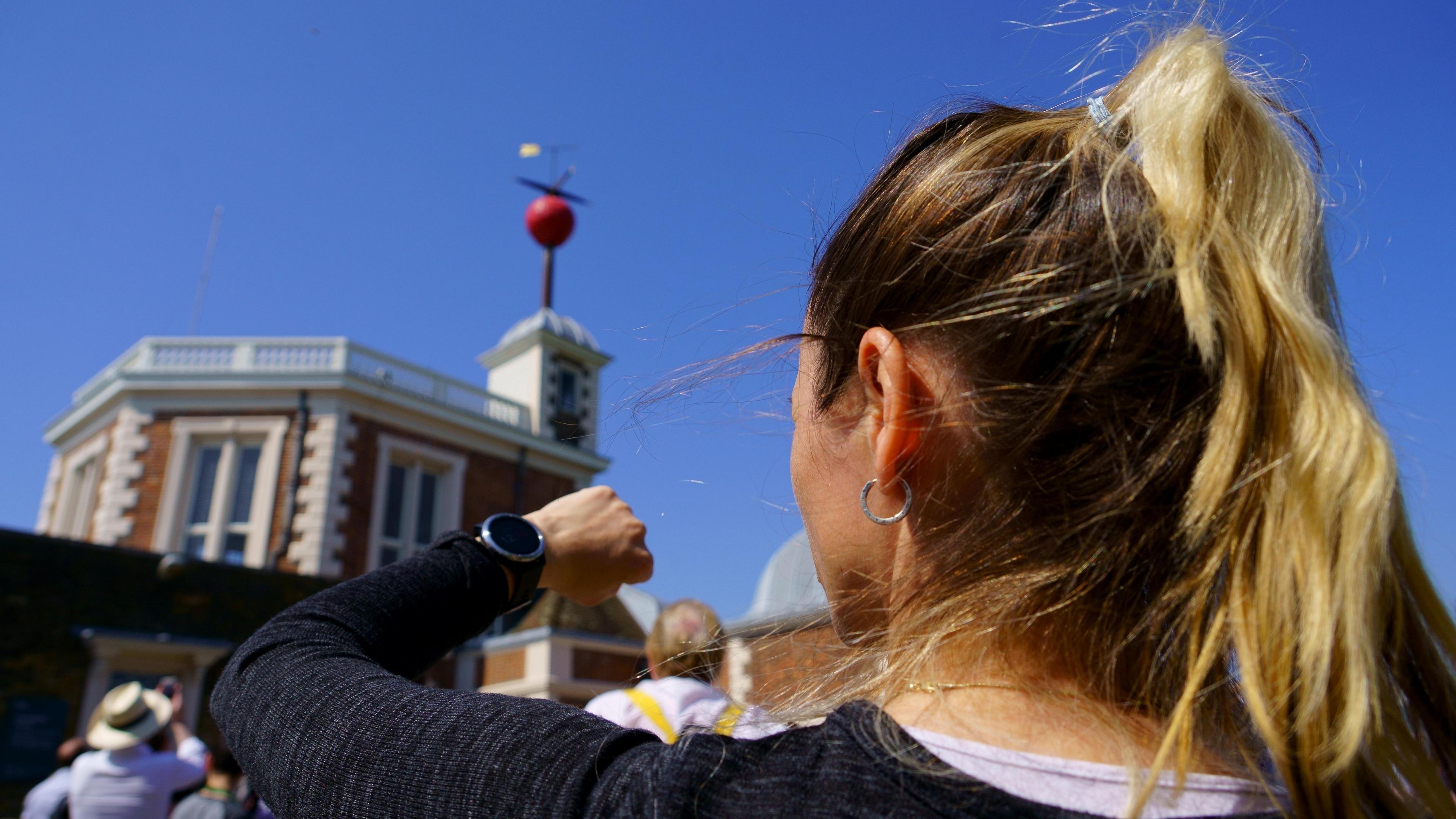 Greenwich Time Ball over Flamsteed House, London, England, UK