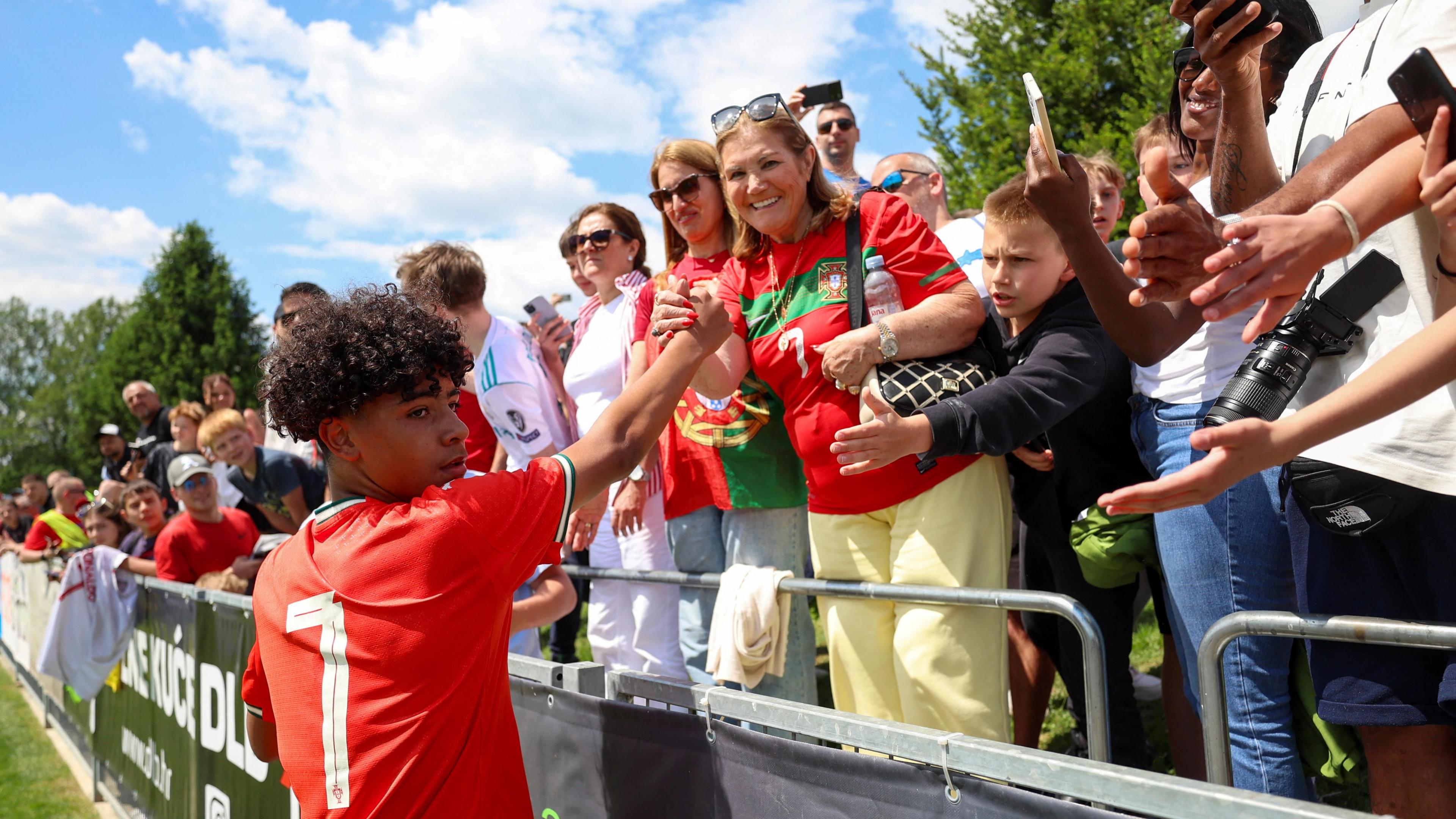 Cristiano Ronaldo Jr and grandmother Dolores Aveiro