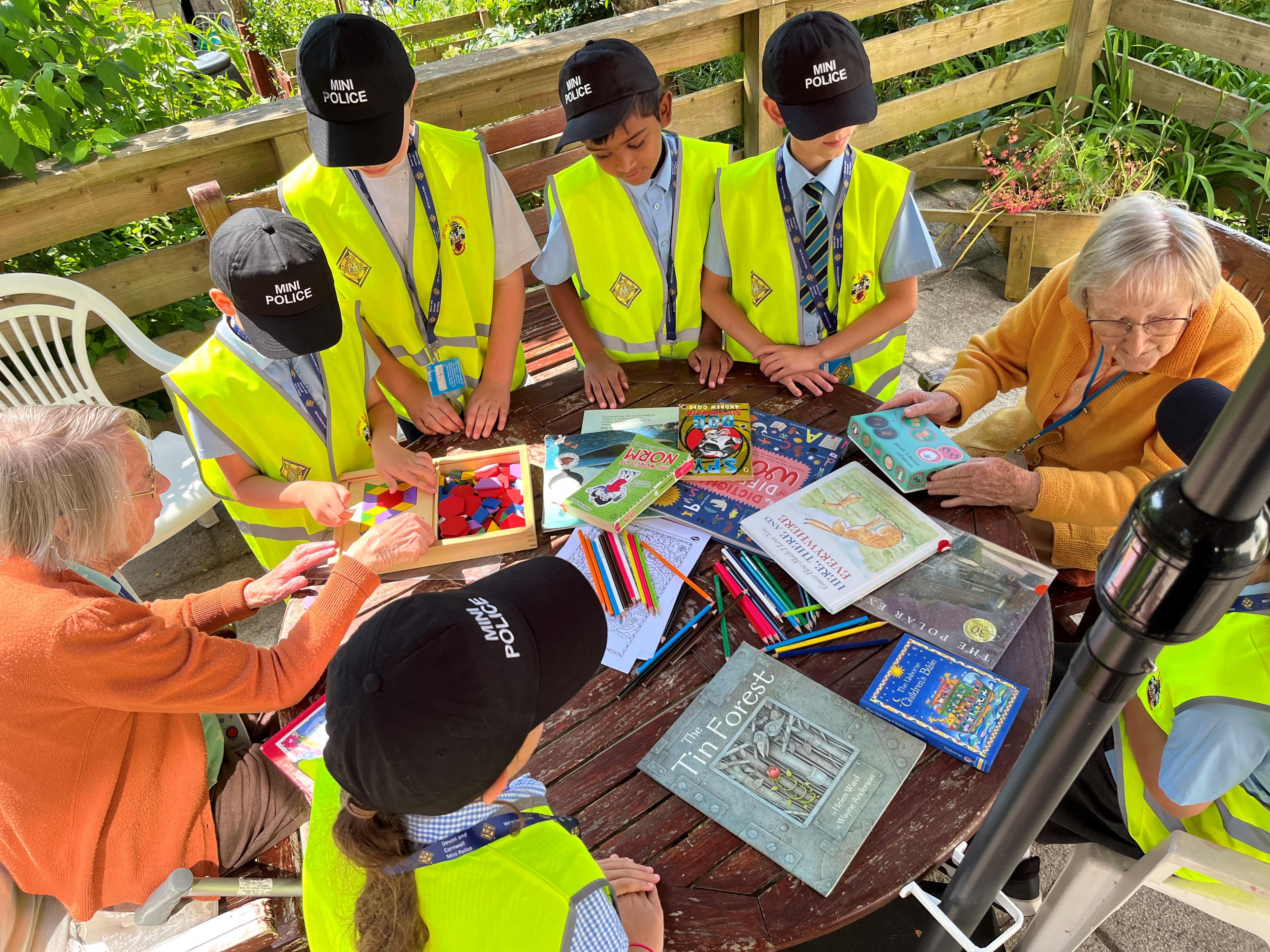 Mini police visit care home