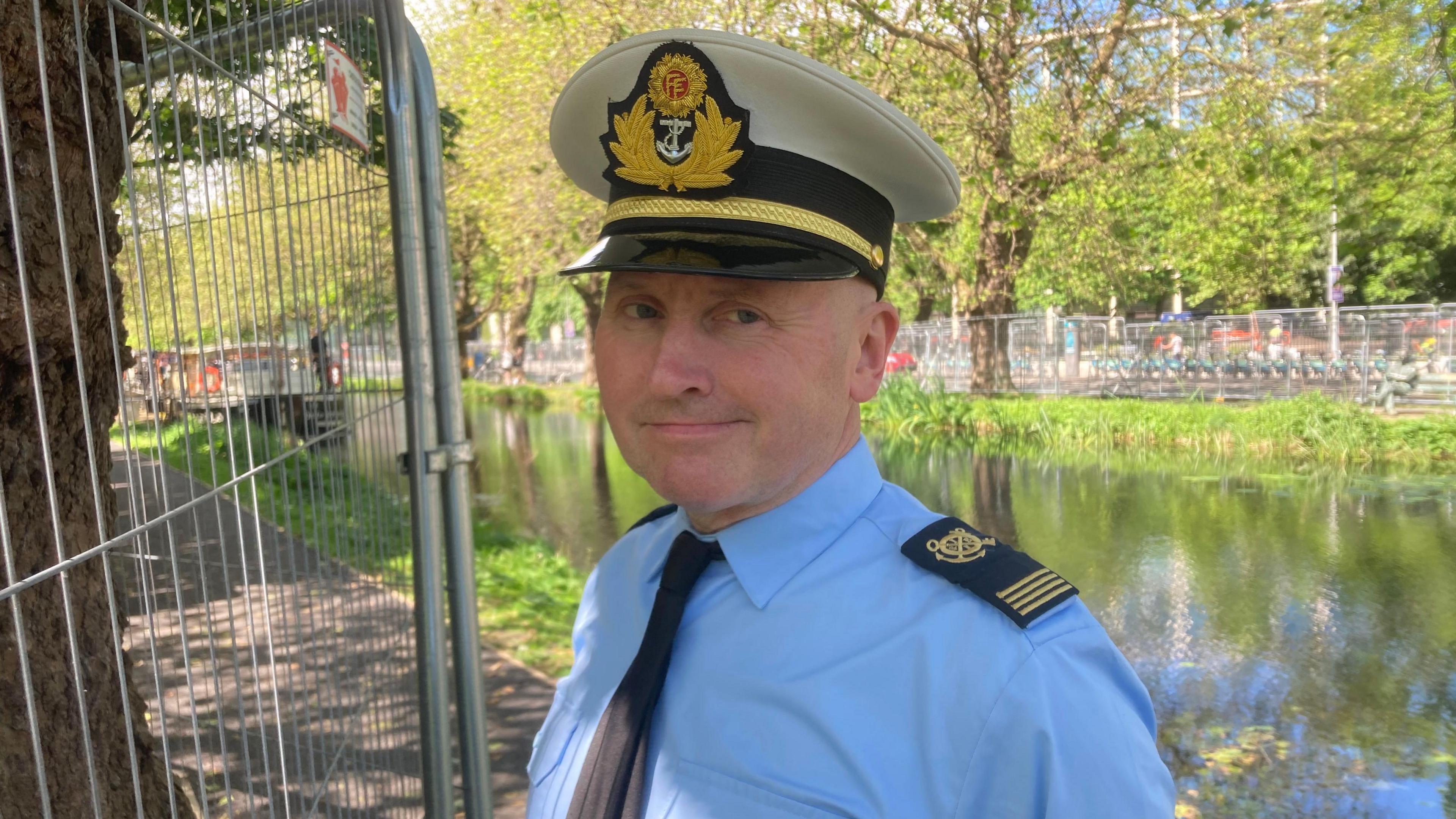 Tour boat operator Sam Corbett at the canal