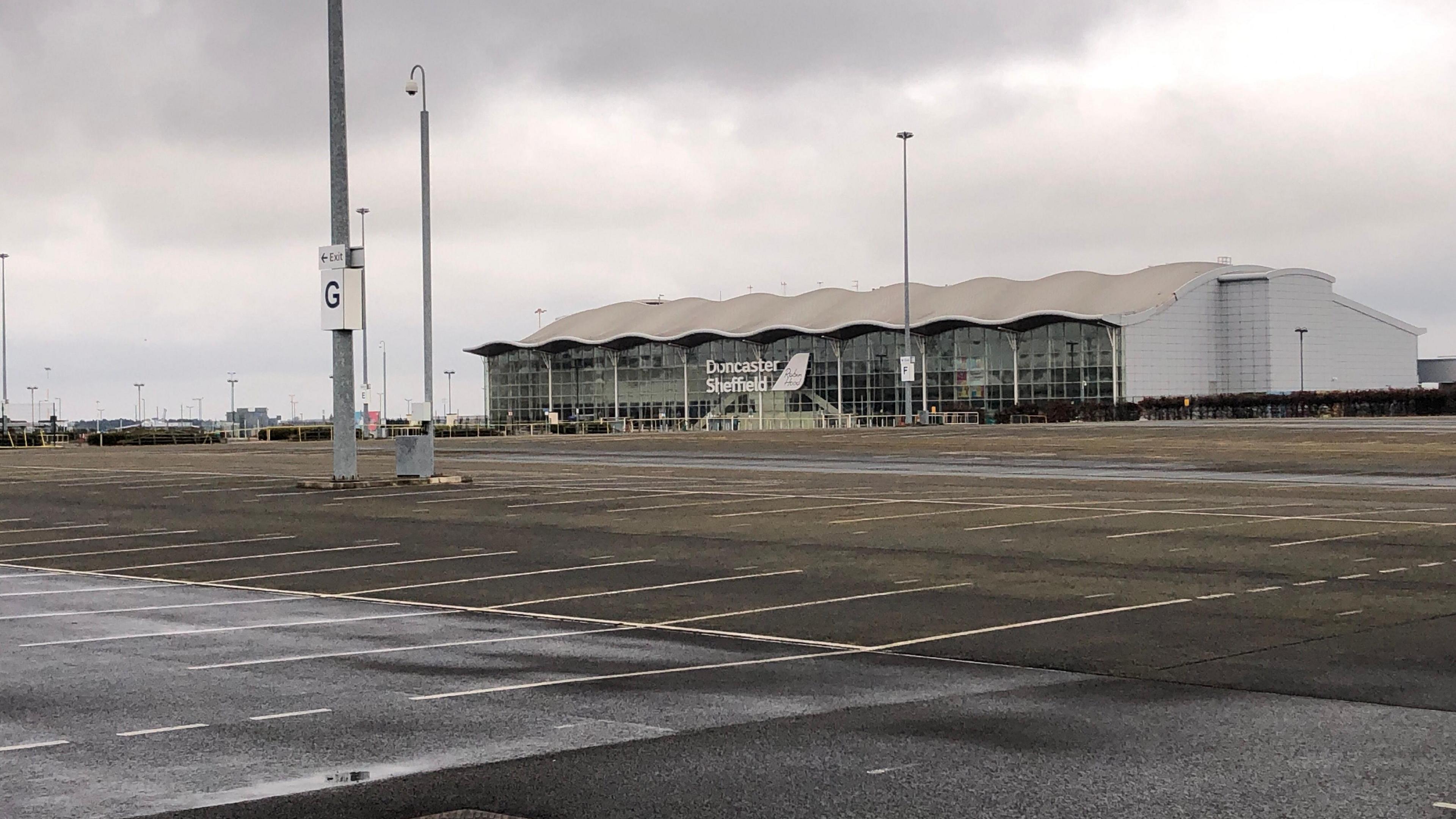 An abandoned airport terminal
