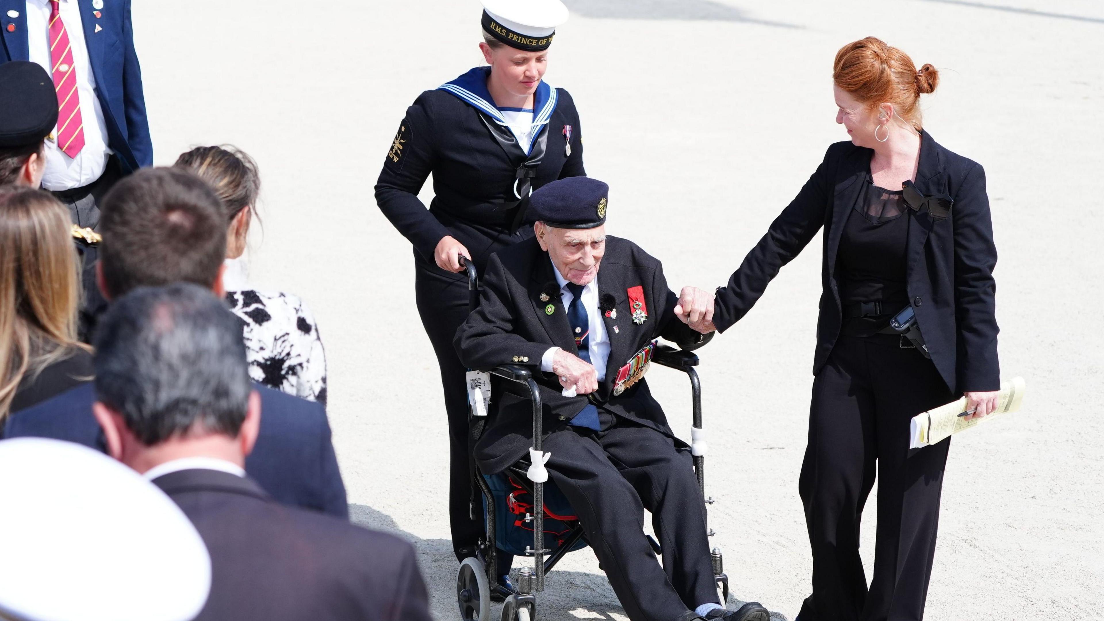 Veteran John Dennett at a commemorative event