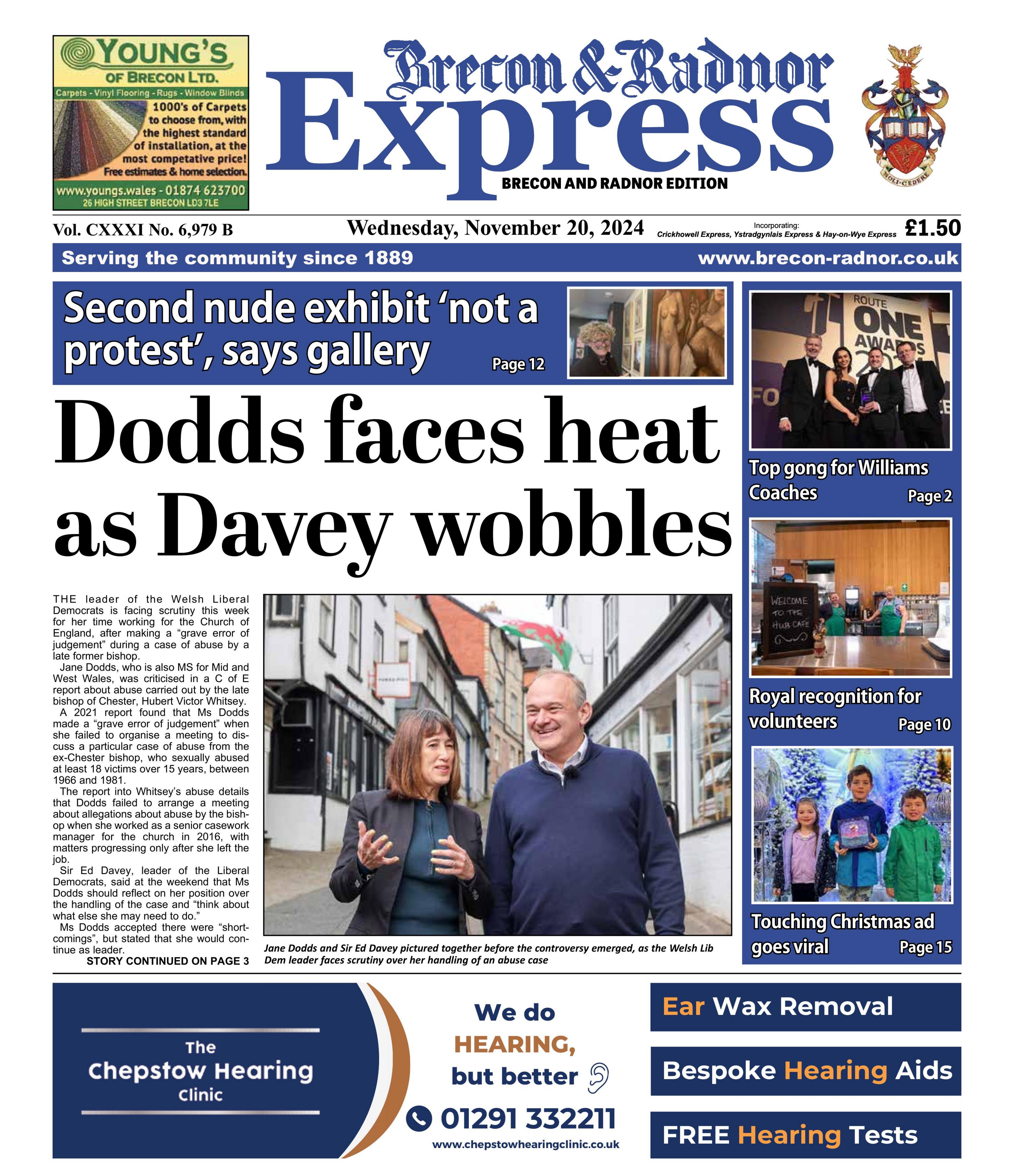 Front page of the Brecon & Radnor Express