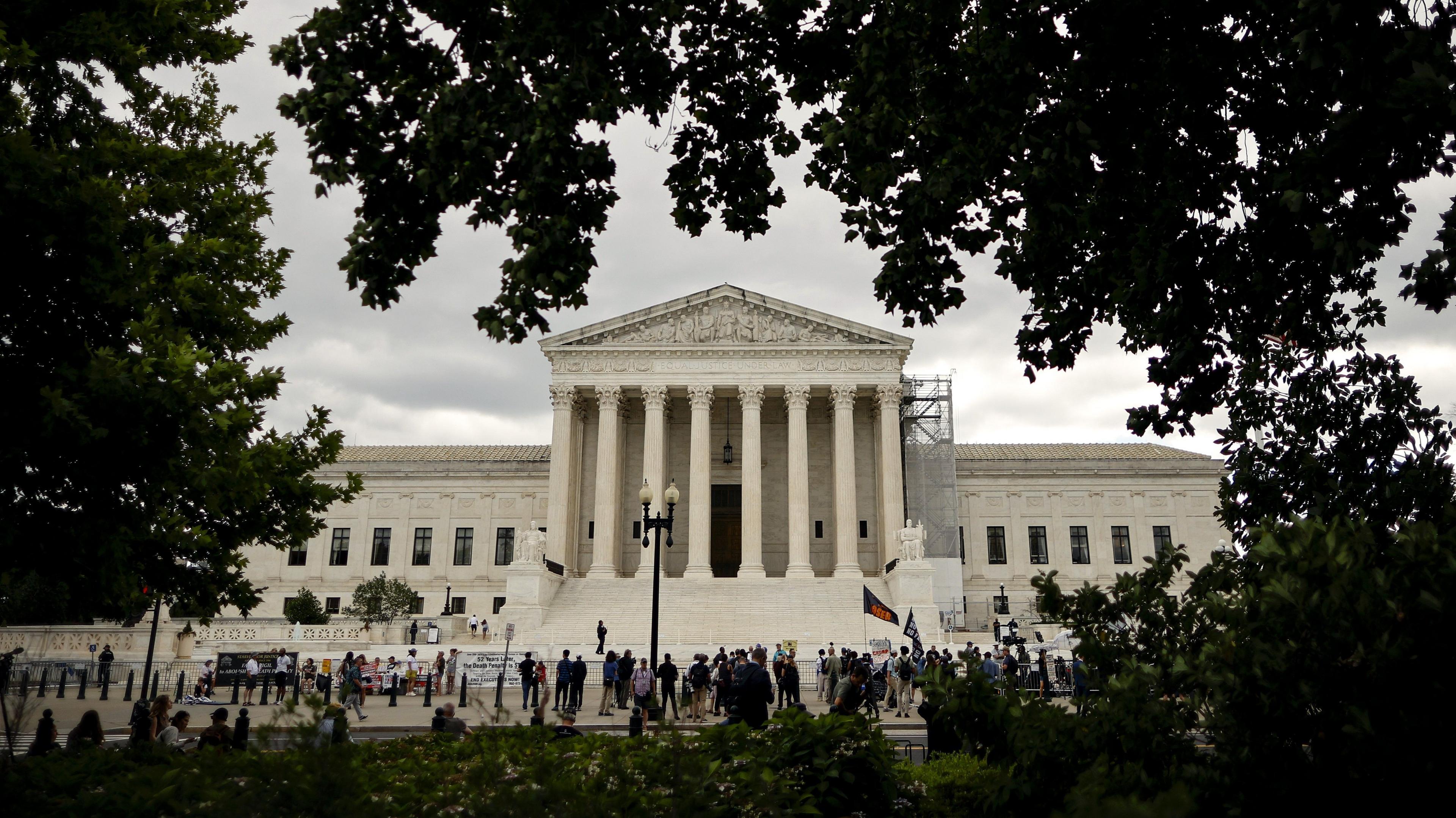 The US Supreme Court seen through some foliage