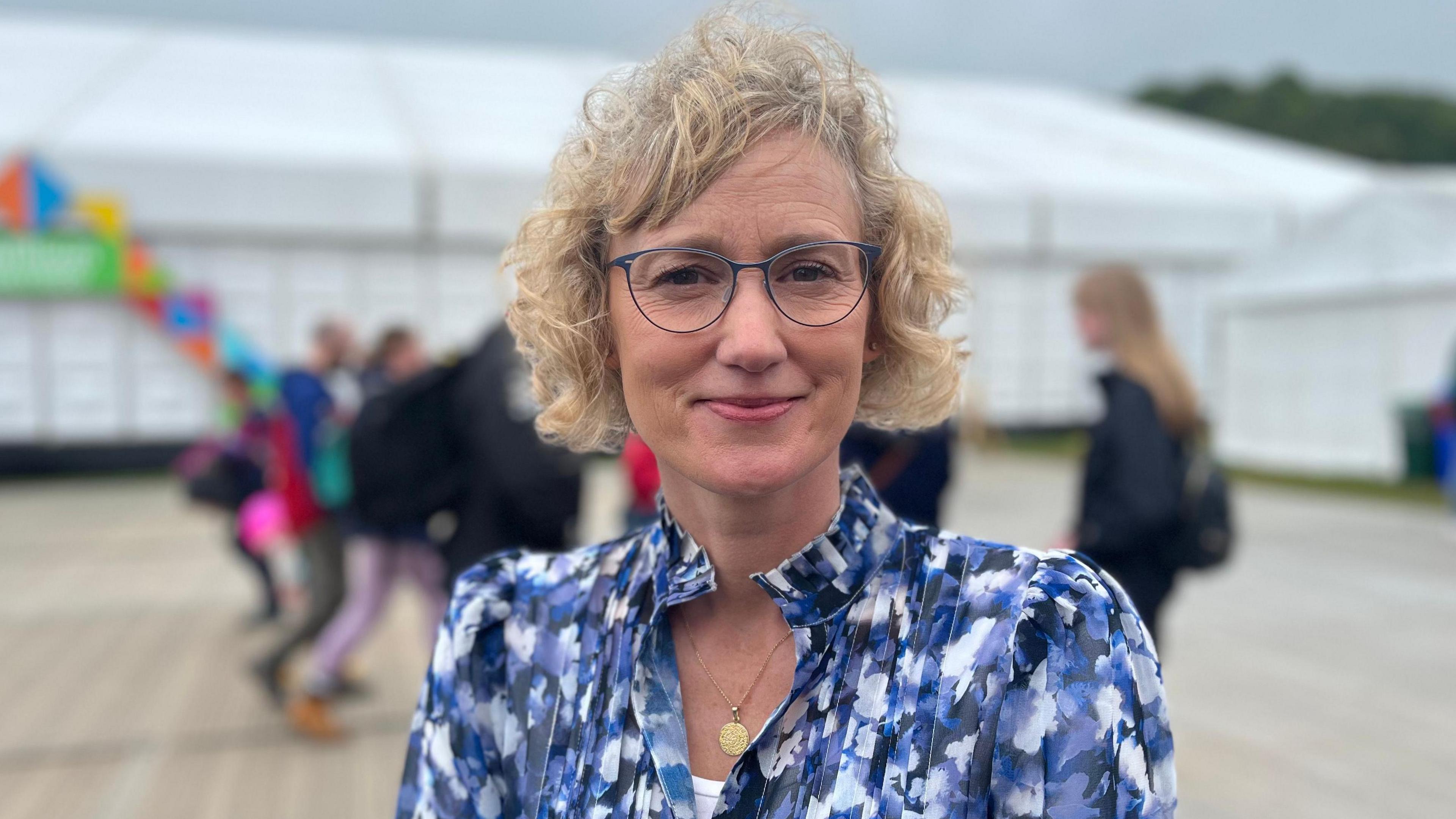 Welsh language commissioner Efa Gruffudd Jones at the Urdd Eisteddfod in Port Talbot