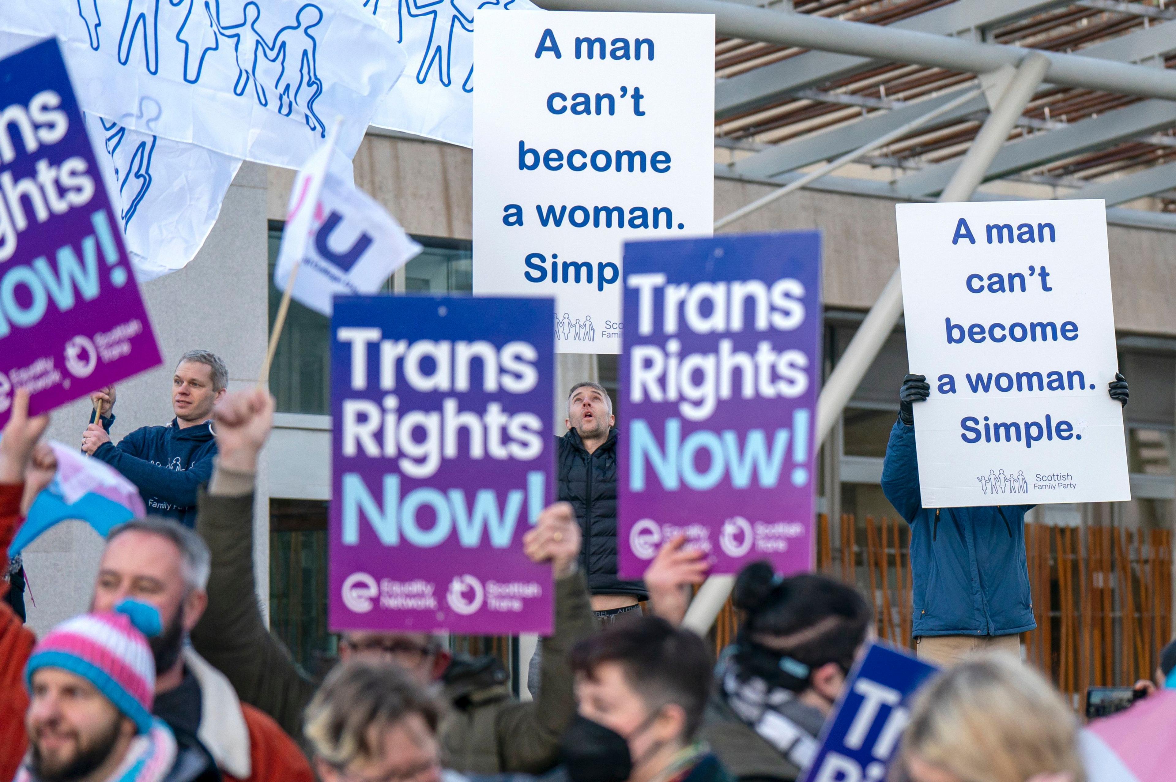 protests at the Scottish Parliament