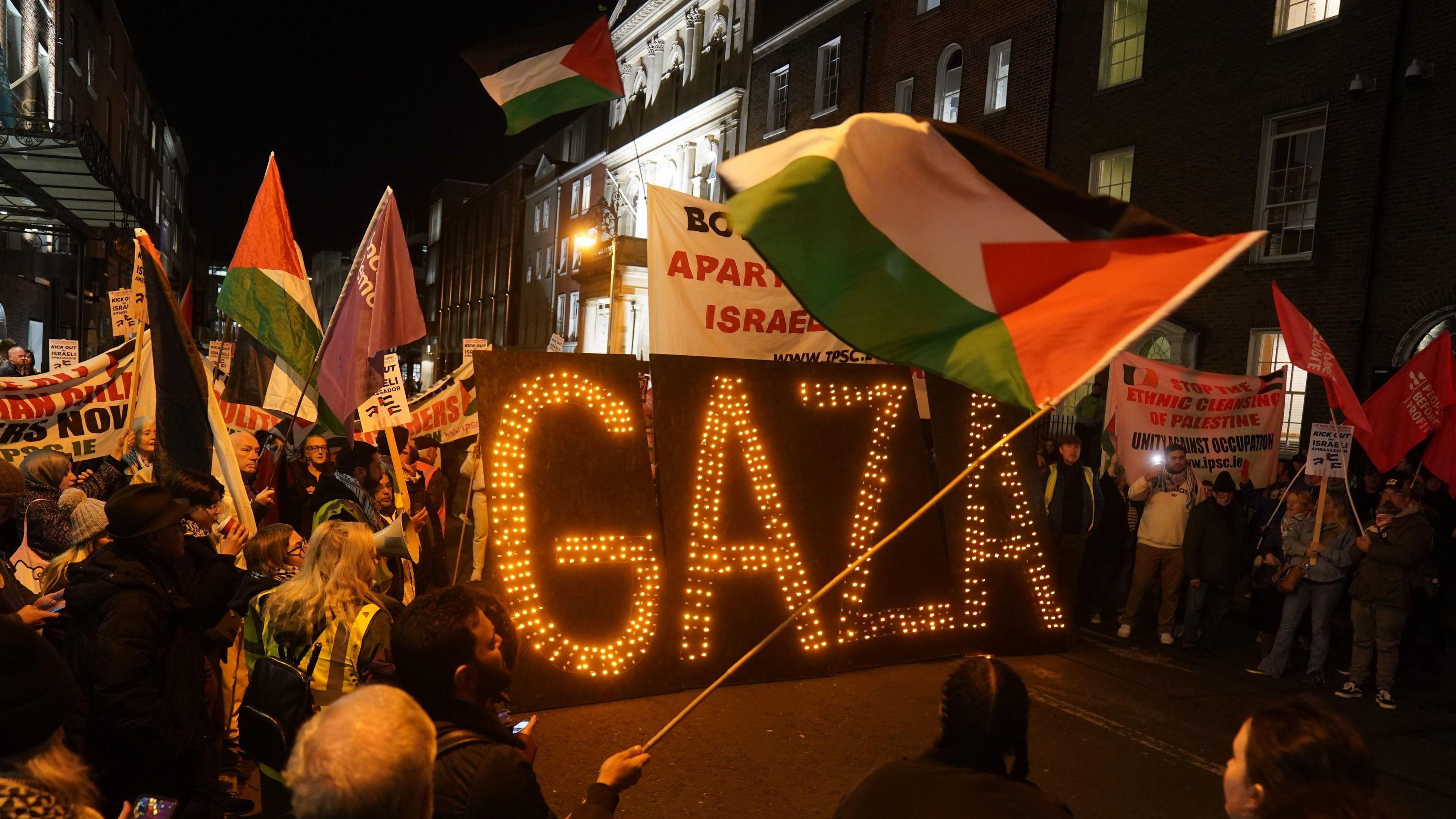 Dublin Gaza protest